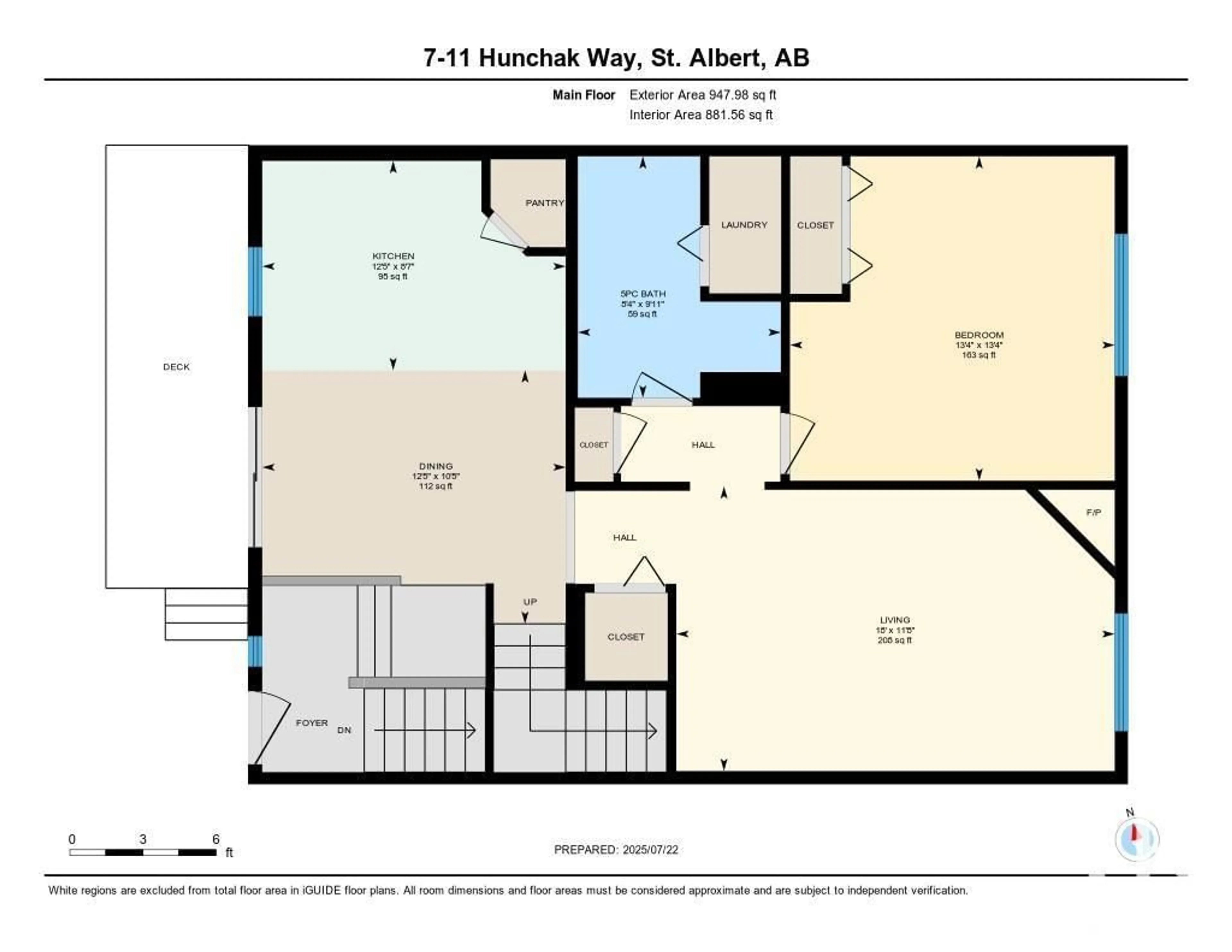 Floor plan for 11 - 7 HUNCHAK WY, St. Albert Alberta T8N6P2