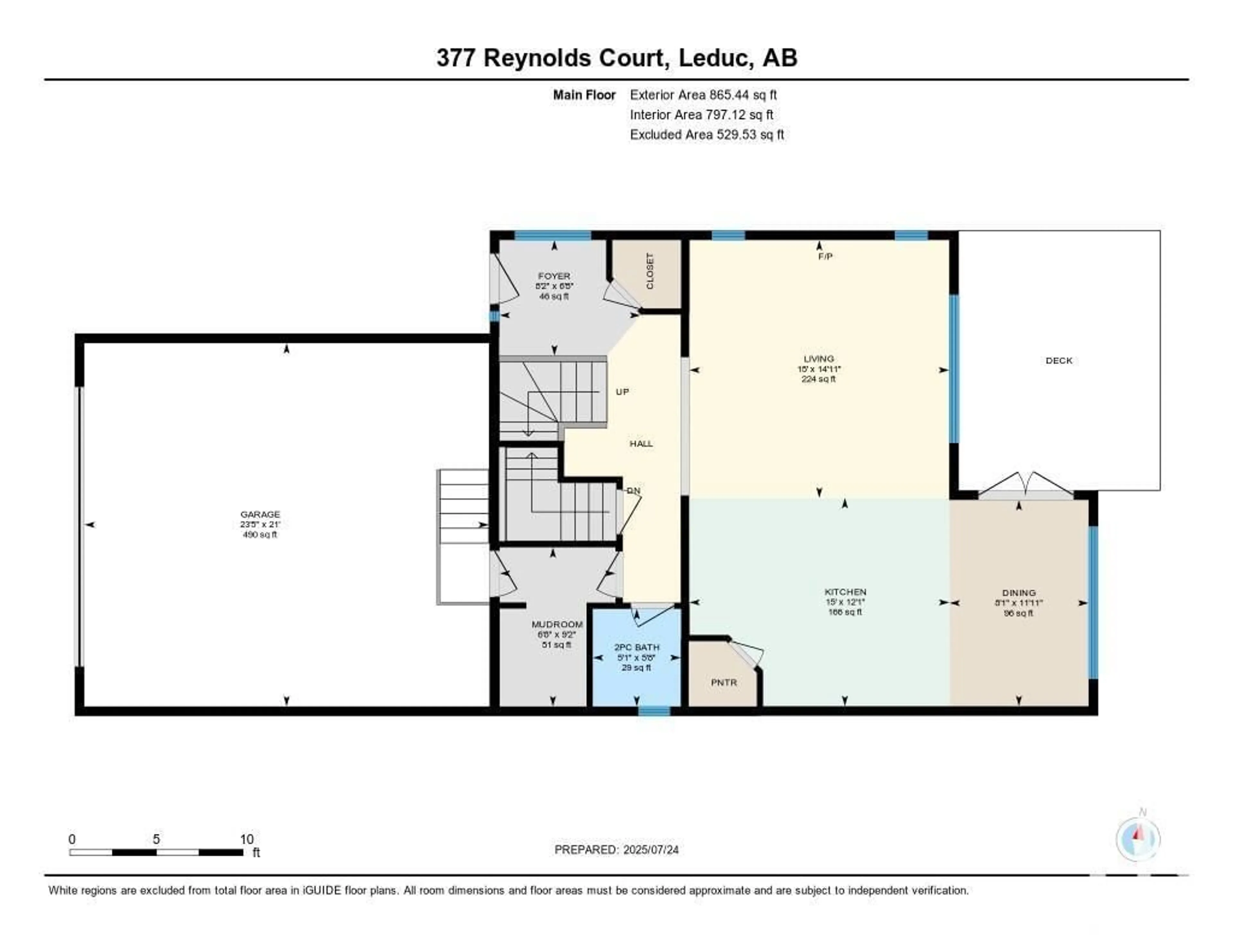 Floor plan for 377 REYNALDS, Leduc Alberta T9E0T2
