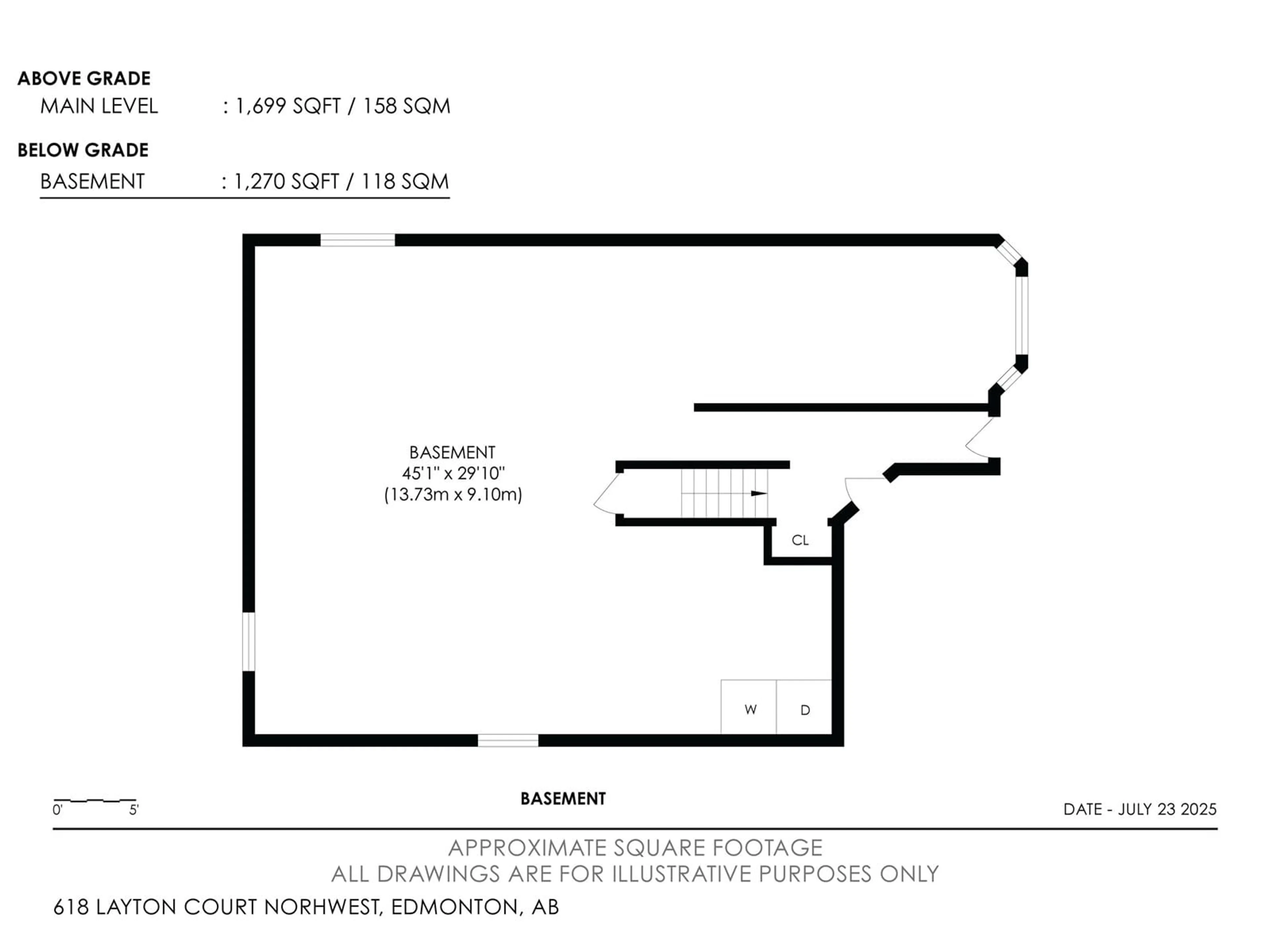 Floor plan for NW - 618 LAYTON CO, Edmonton Alberta T6R2S9