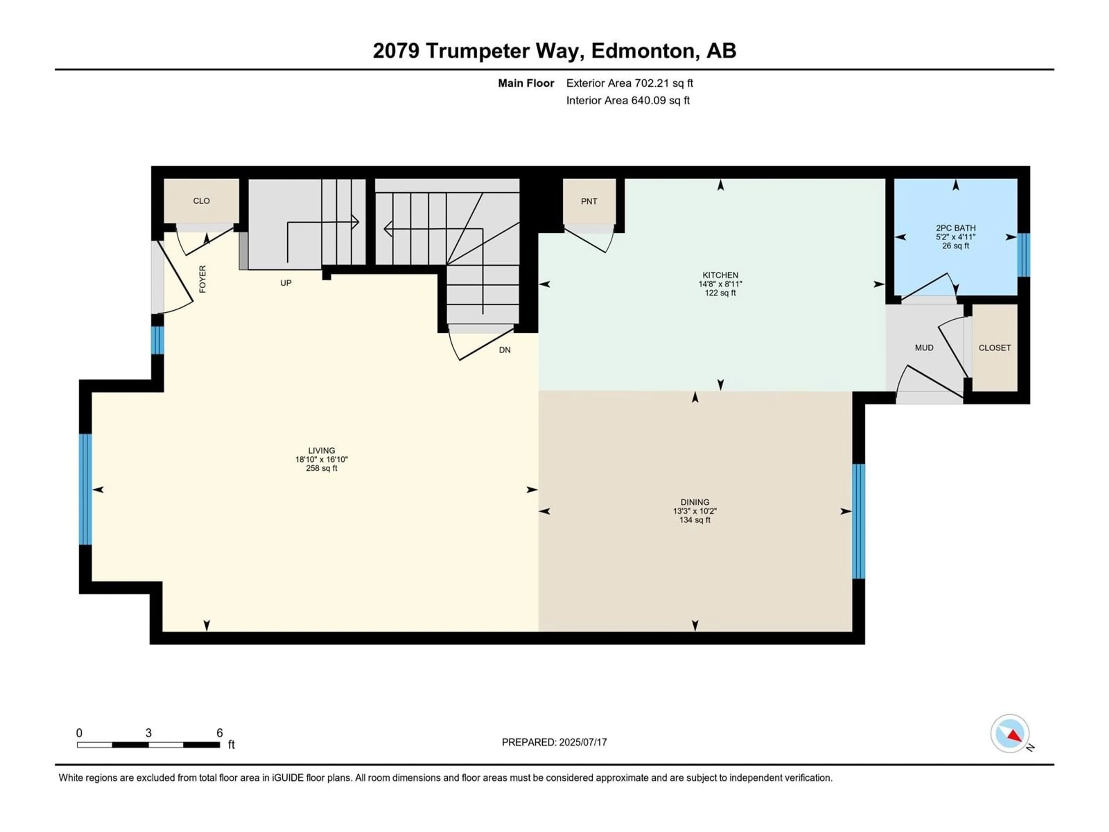 Floor plan for 2079 TRUMPETER WY, Edmonton Alberta T5S0E7