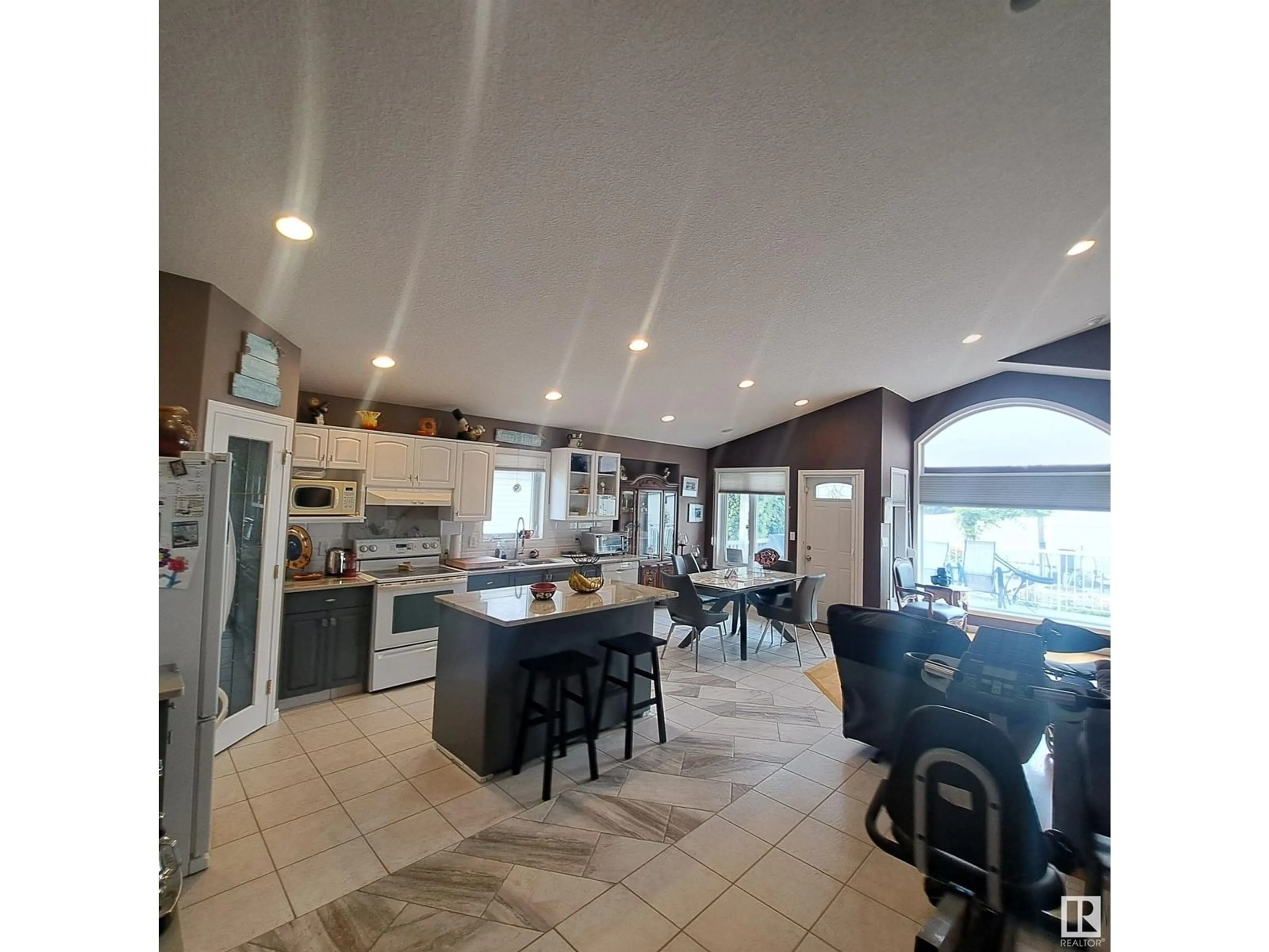 Open concept kitchen, ceramic/tile floor for NW - 10316 156 AV, Edmonton Alberta T5X6B4