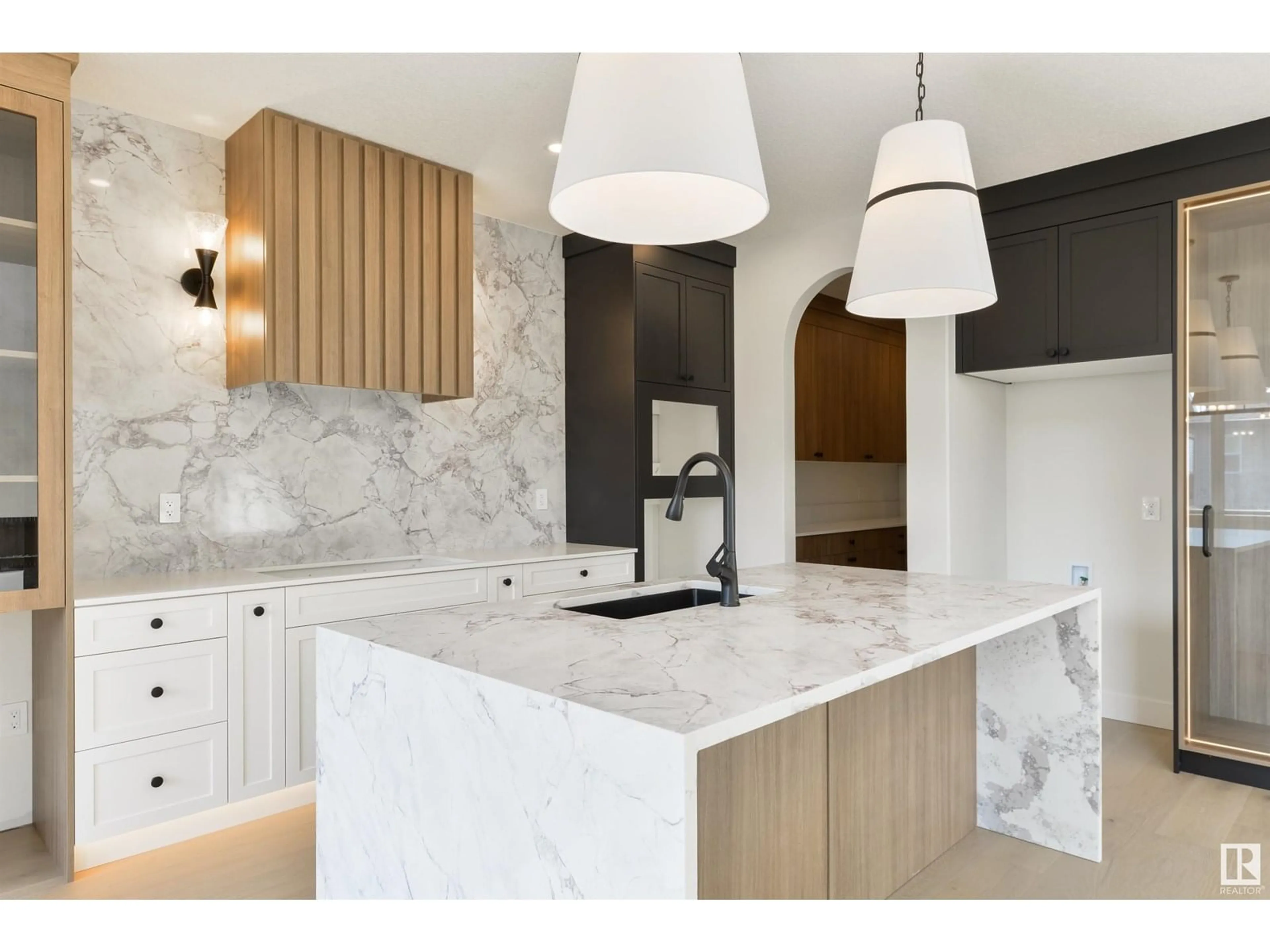 Contemporary kitchen, ceramic/tile floor for 5447 KOOTOOK RD, Edmonton Alberta T6W2Z5