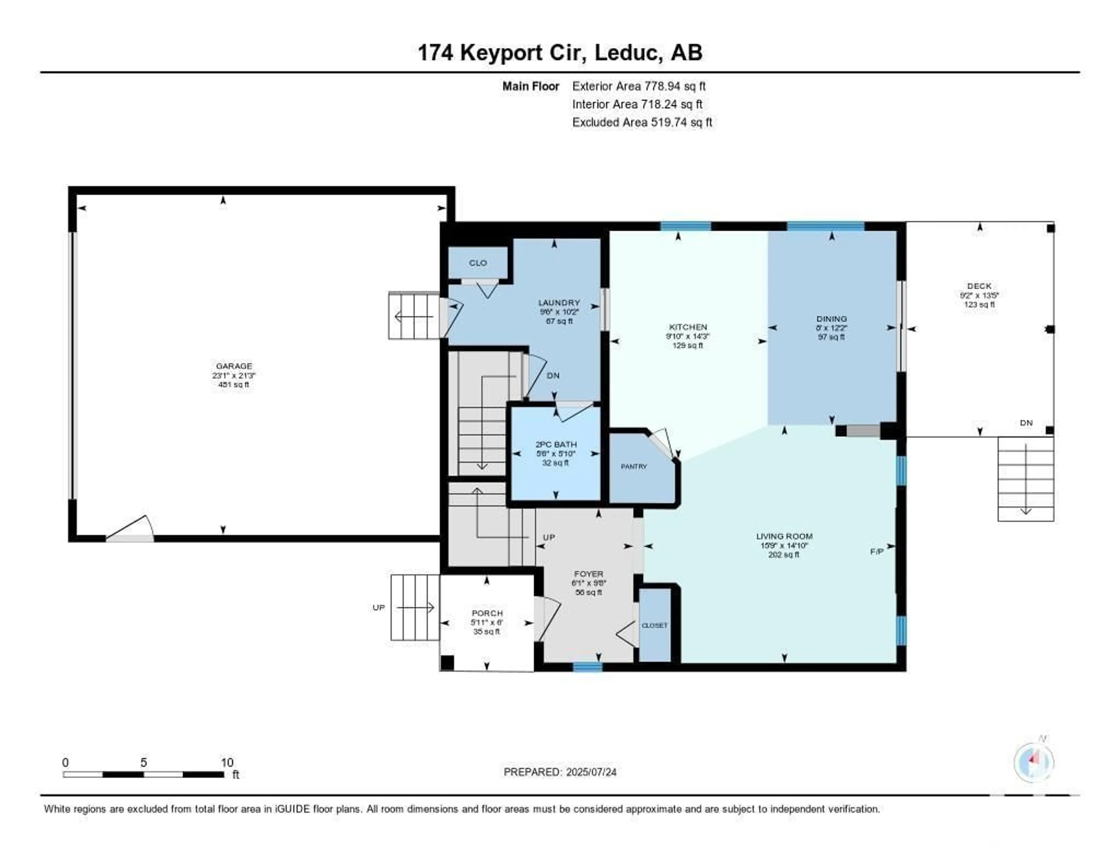 Floor plan for 174 KEYPORT CI, Leduc Alberta T9E0M4