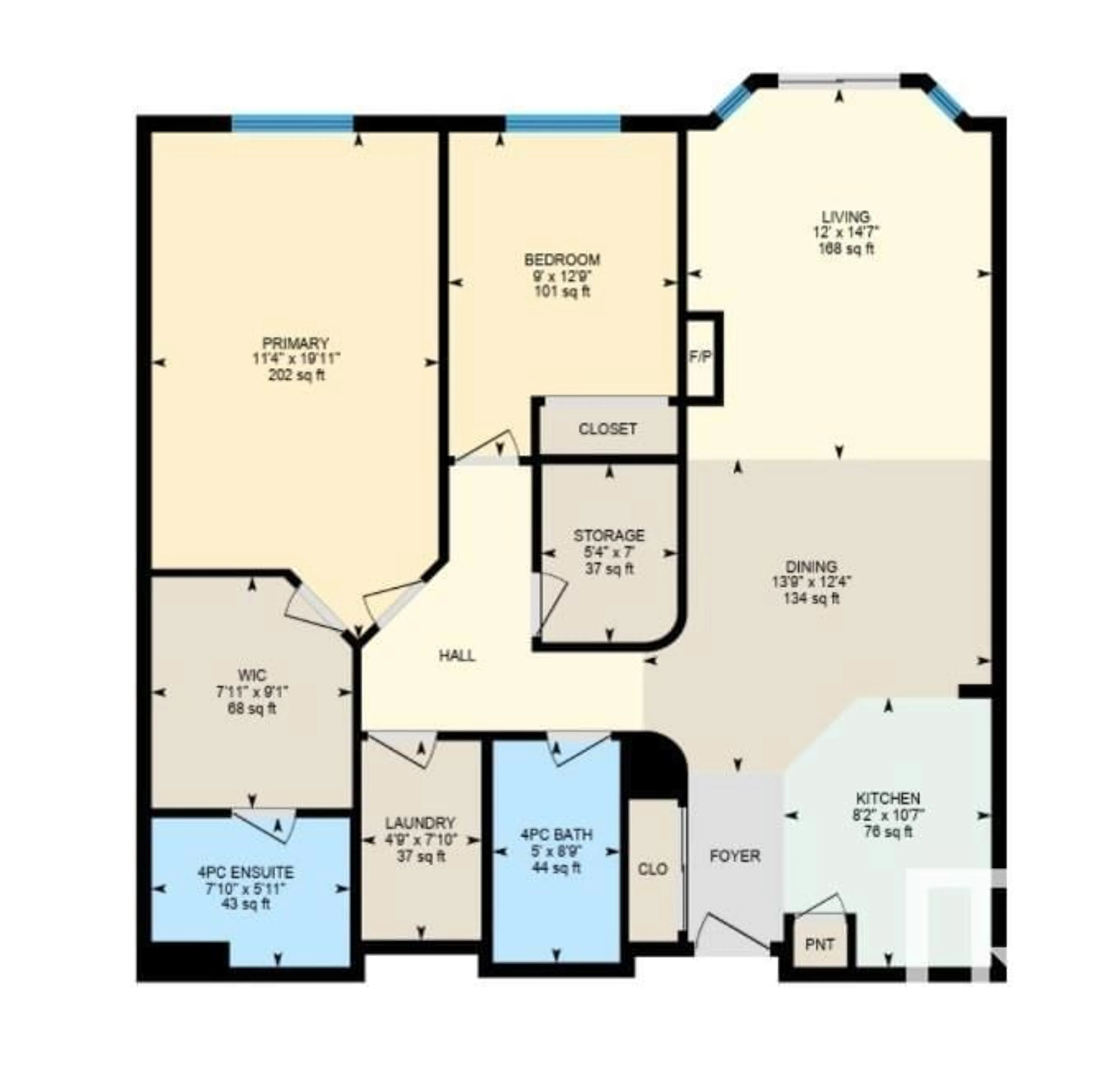 Floor plan for #314 - 4312 139 AV, Edmonton Alberta T5Y3J4