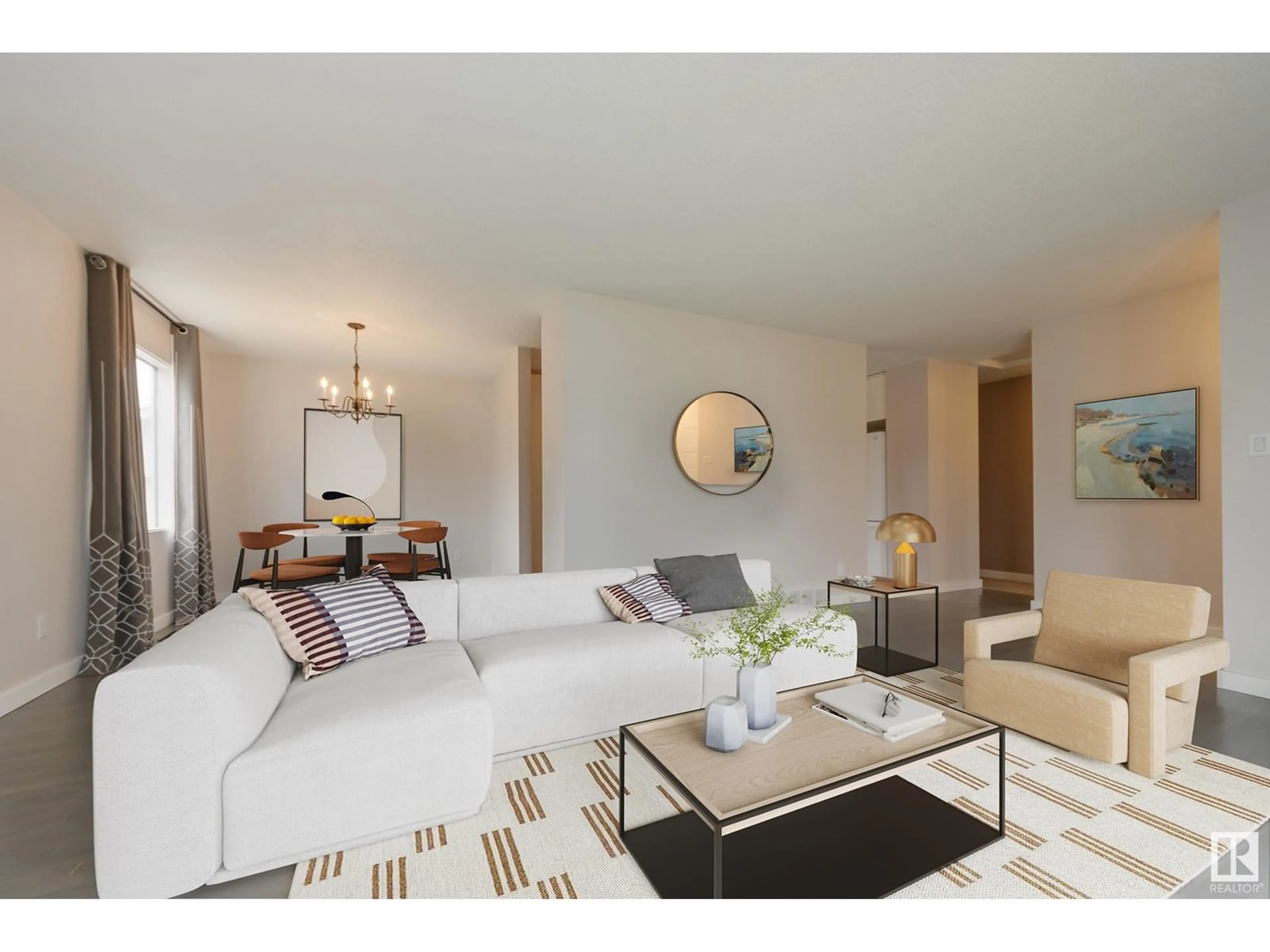 Living room with furniture, unknown for NW - 15228 122 ST, Edmonton Alberta T5X1P5