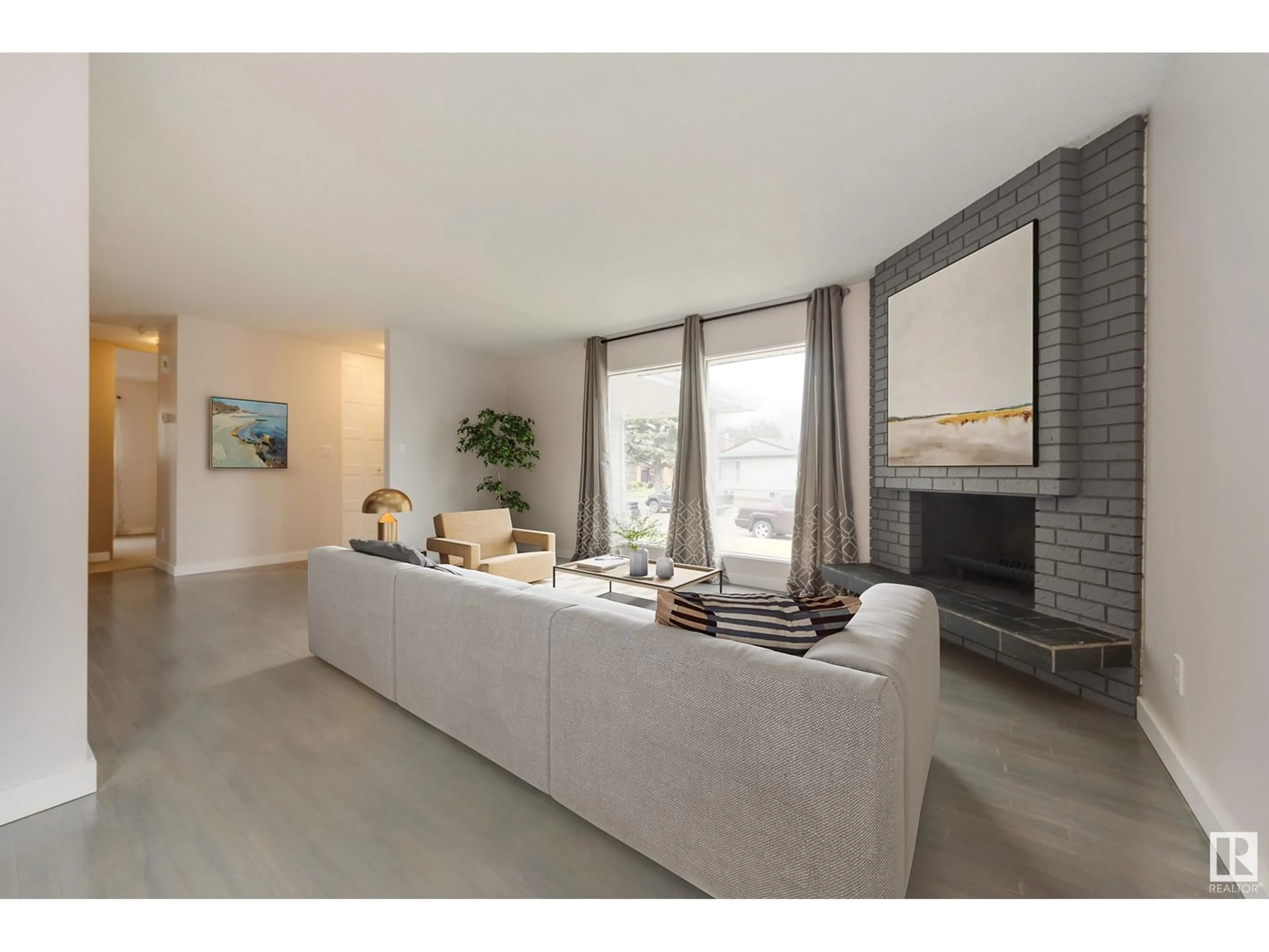 Living room with furniture, unknown for NW - 15228 122 ST, Edmonton Alberta T5X1P5