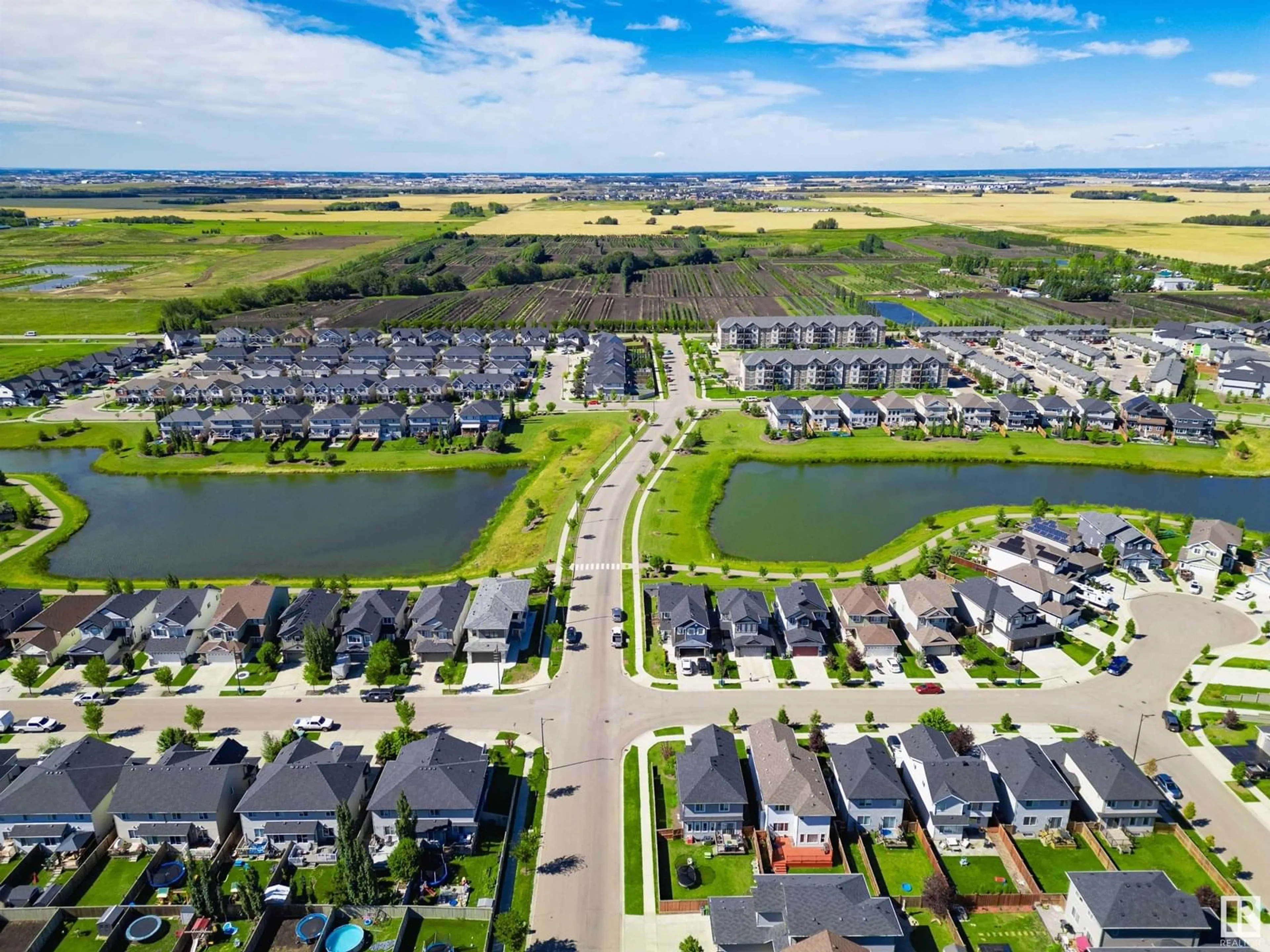 A pic from outside/outdoor area/front of a property/back of a property/a pic from drone, water/lake/river/ocean view for 6411 63 ST, Beaumont Alberta T4X3E2