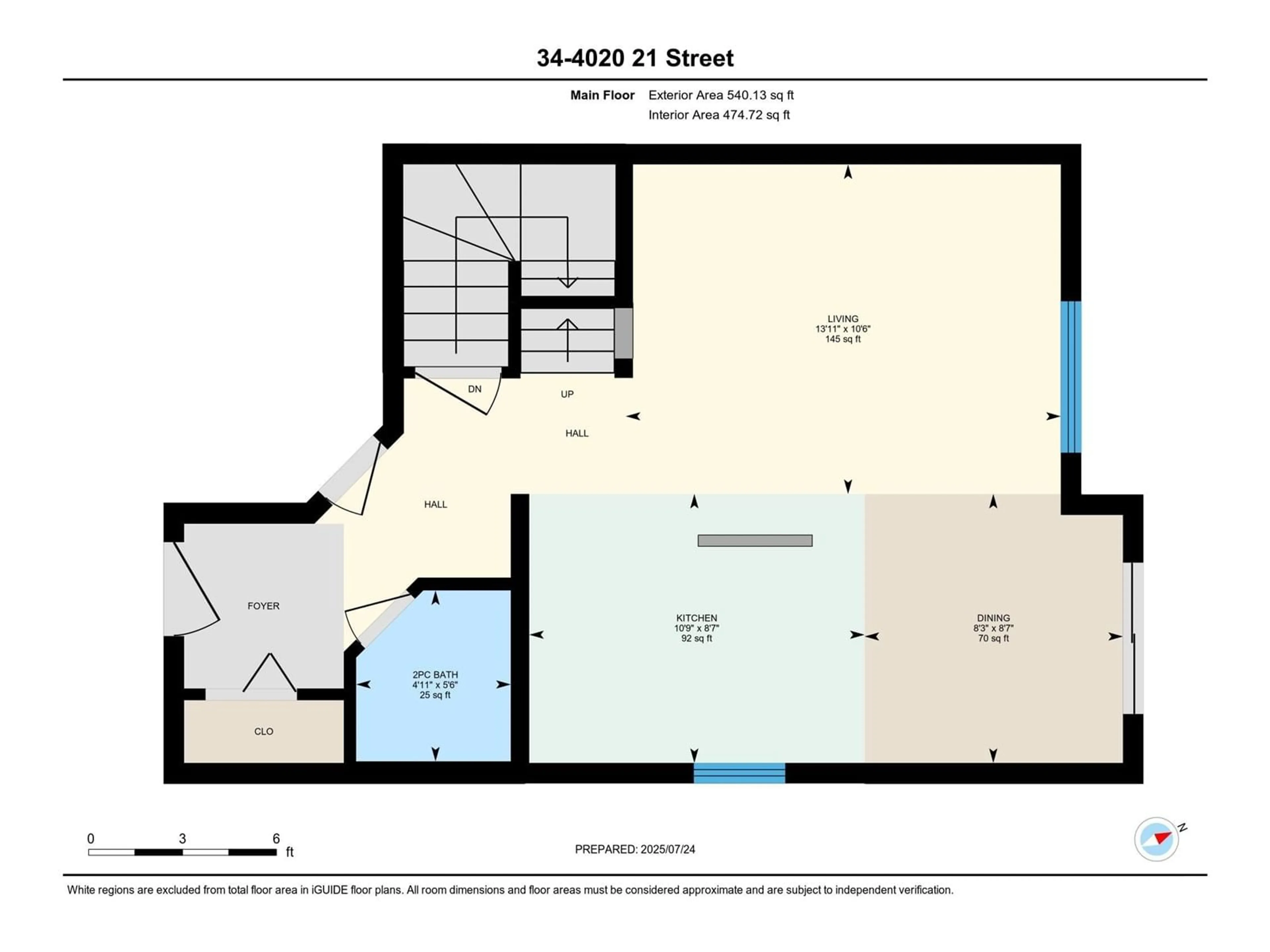 Floor plan for #34 - 4020 21 ST, Edmonton Alberta T6T1T8