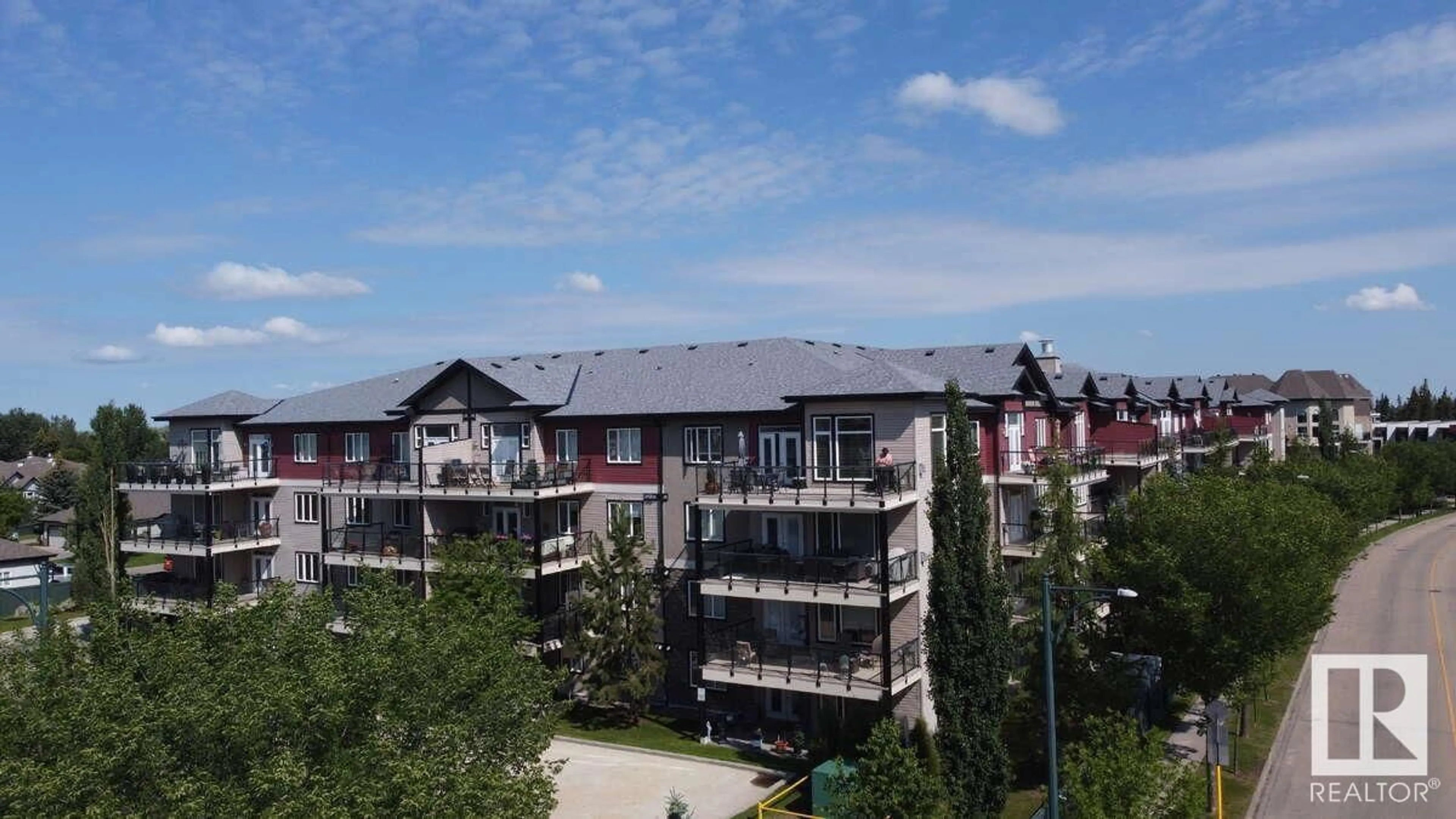 A pic from outside/outdoor area/front of a property/back of a property/a pic from drone, building for #409 - 12408 15 AV, Edmonton Alberta T6W1X2