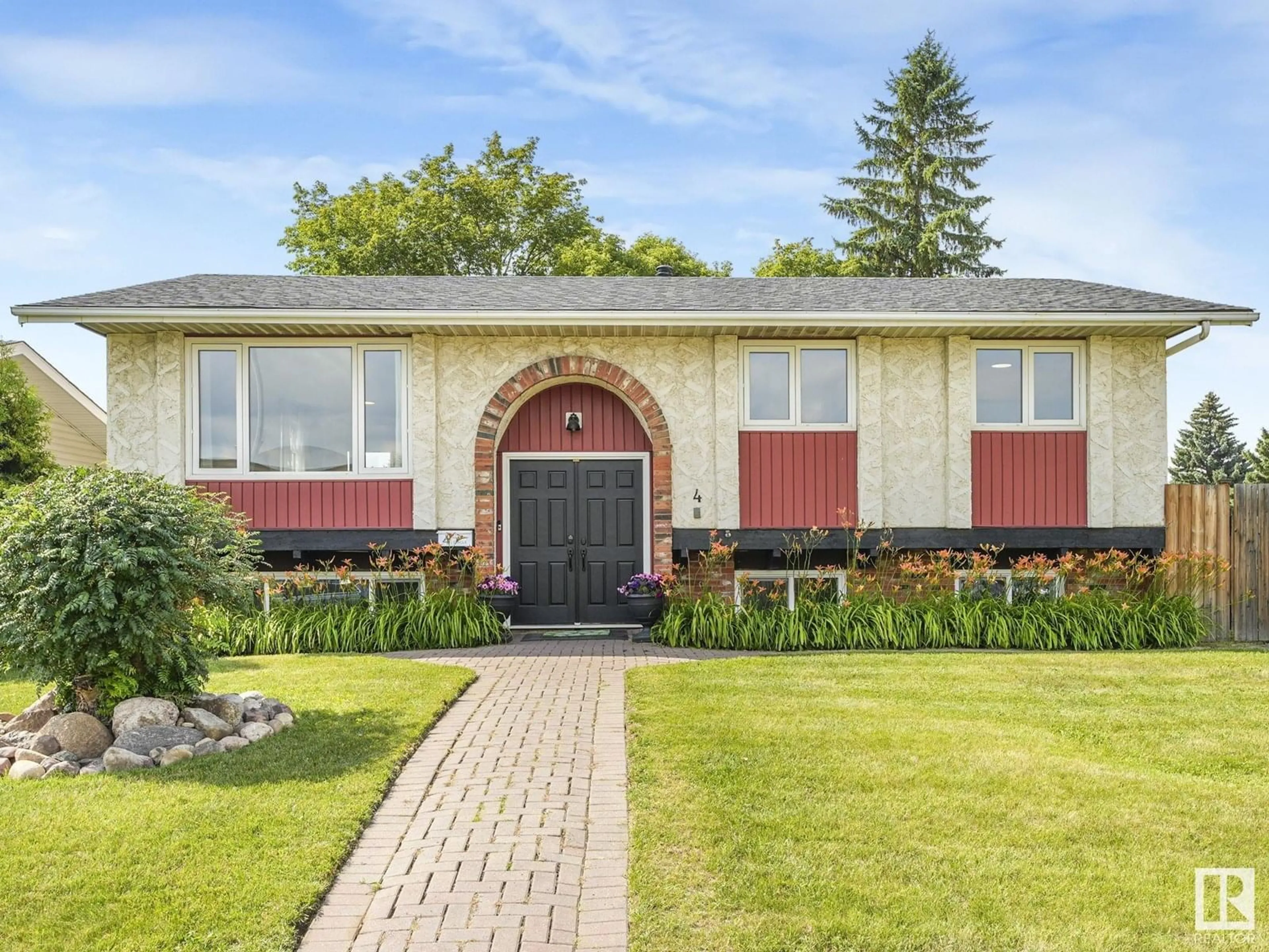 Home with brick exterior material, street for 4 HARROW CI, Edmonton Alberta T5A2S5