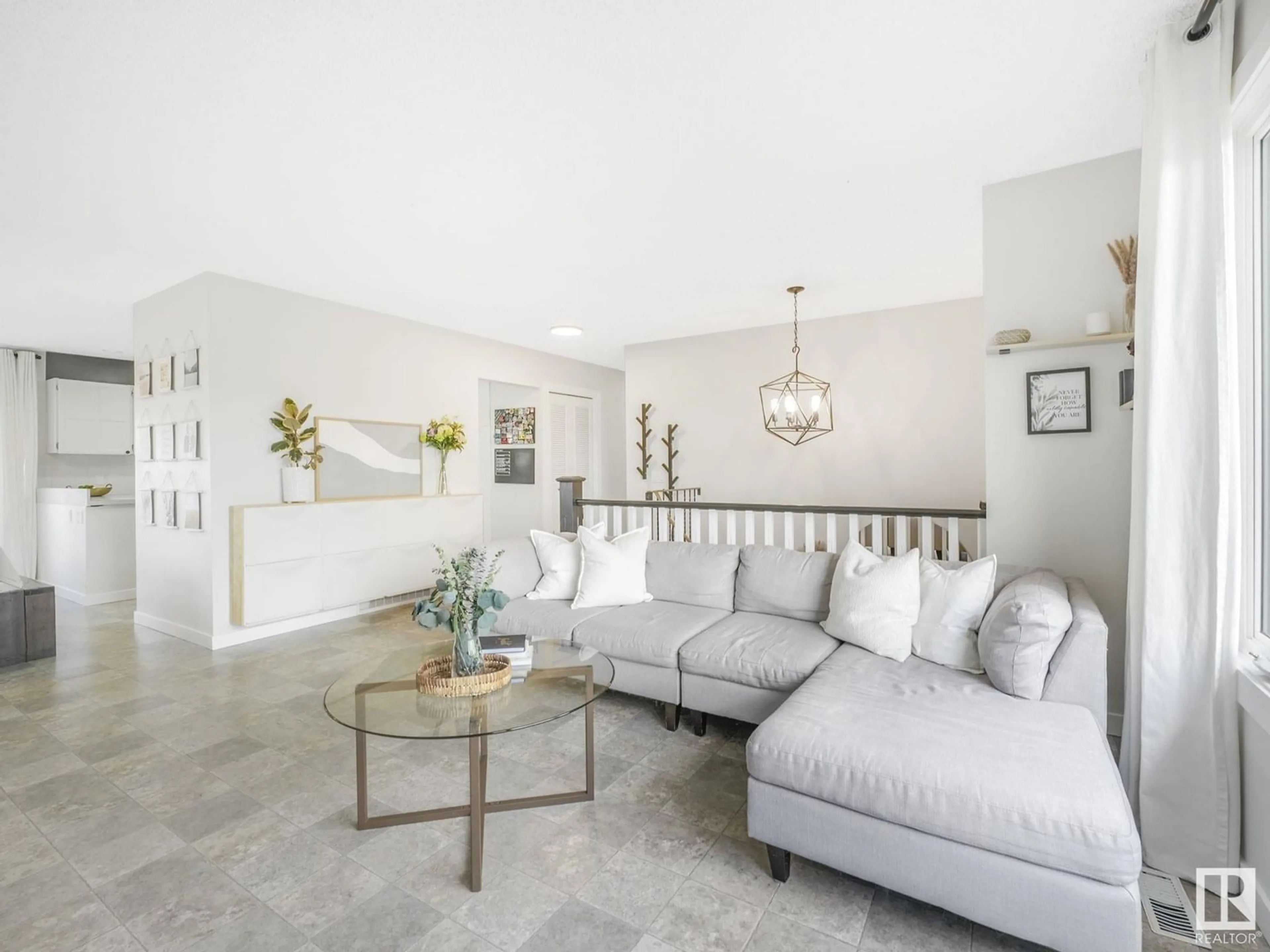 Living room with furniture, unknown for 4 HARROW CI, Edmonton Alberta T5A2S5