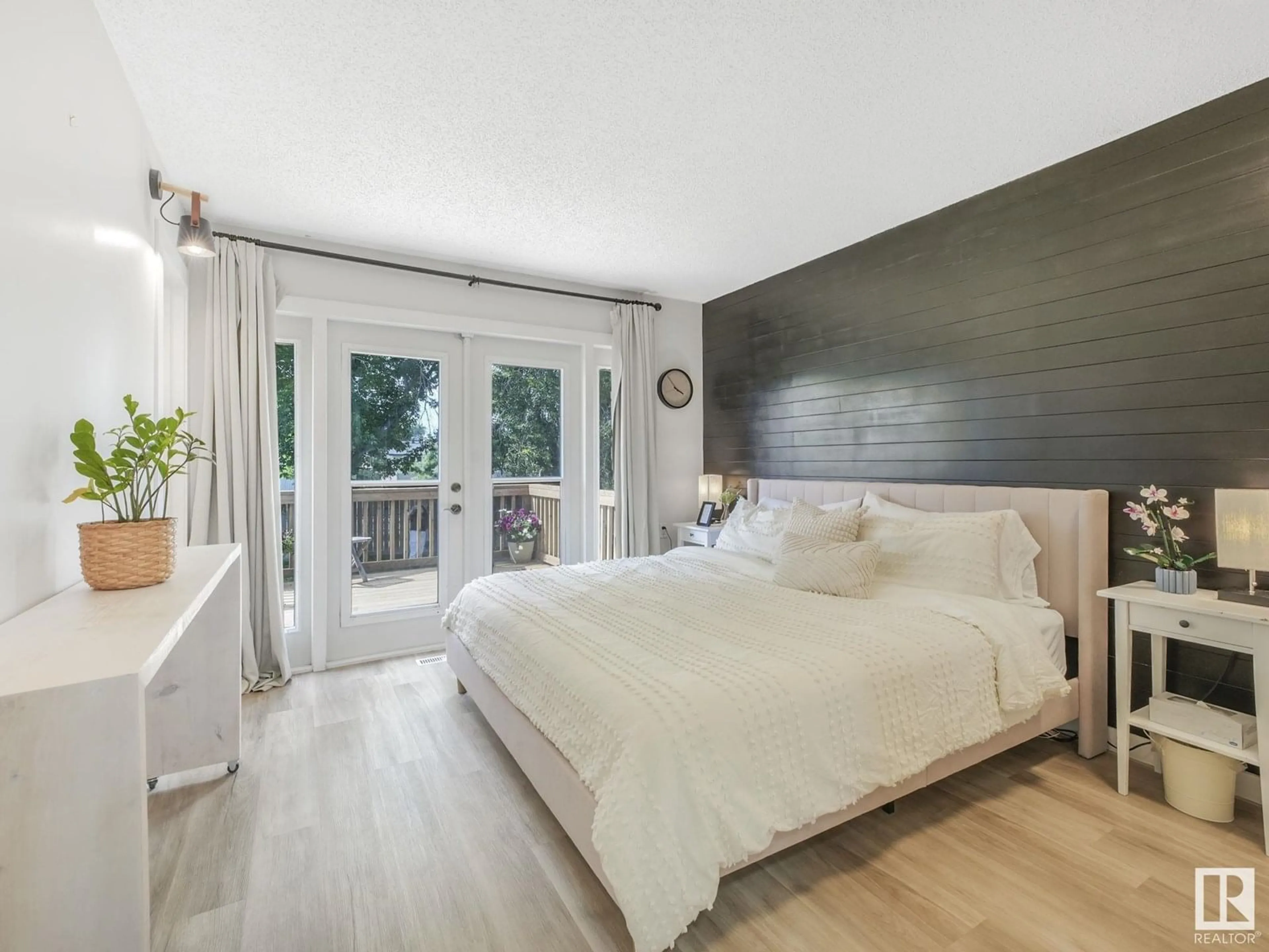 Bedroom with bed, wood/laminate floor for 4 HARROW CI, Edmonton Alberta T5A2S5