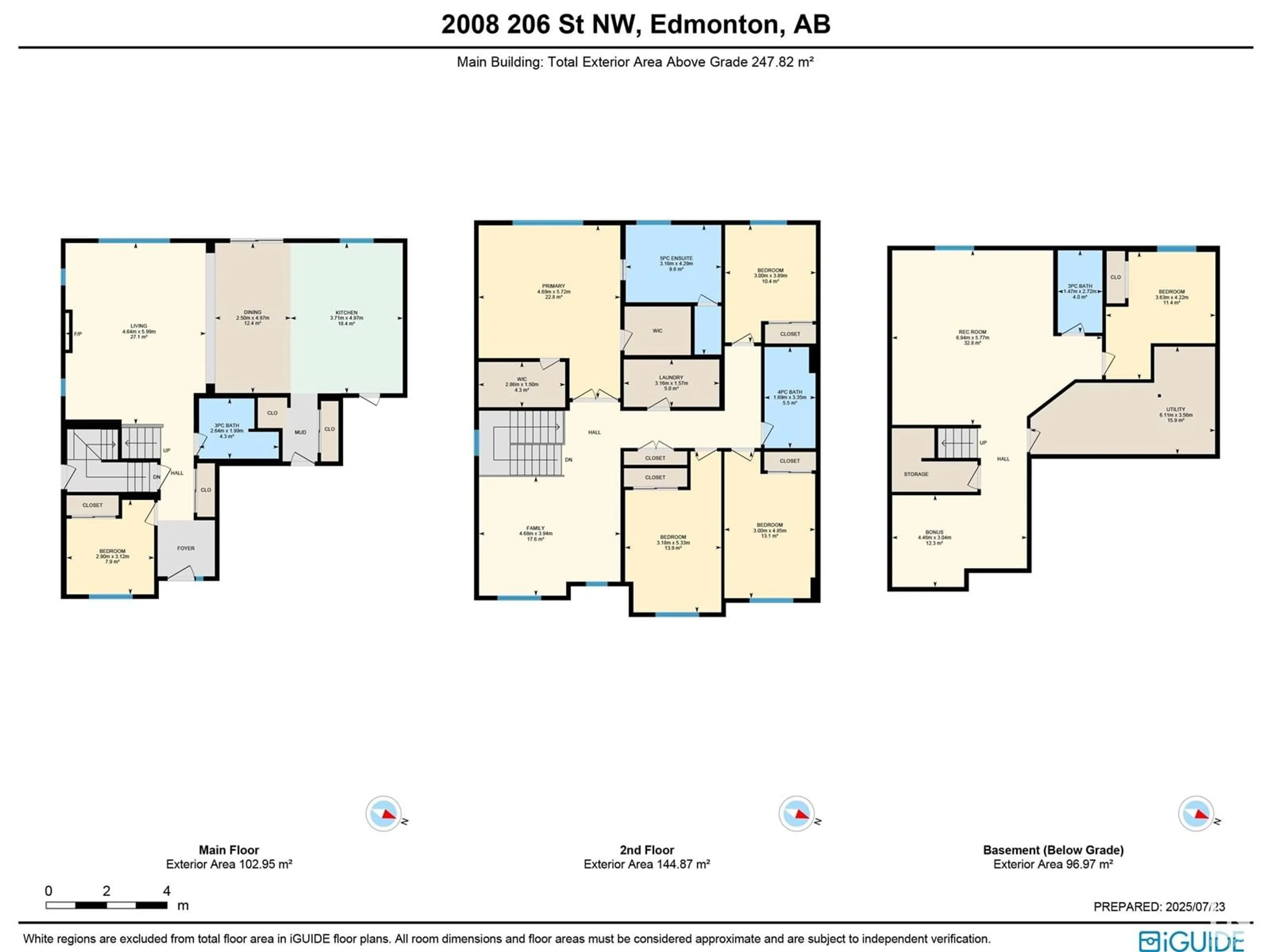Floor plan for NW - 2008 206 ST, Edmonton Alberta T6M1M7