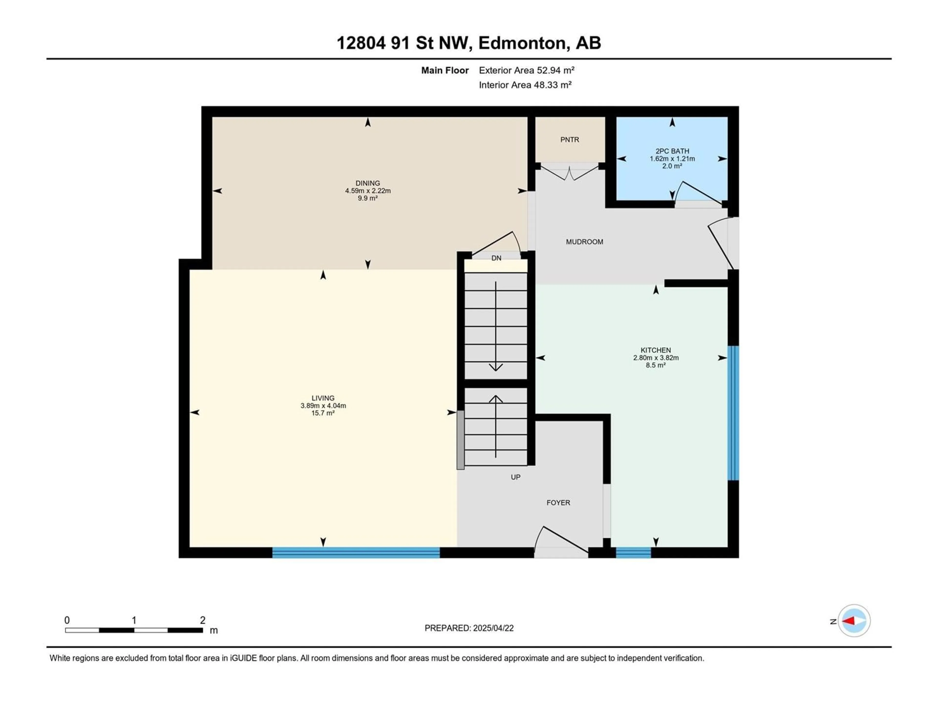 Floor plan for NW - 12804 & 12806 91 ST, Edmonton Alberta T5E3P3