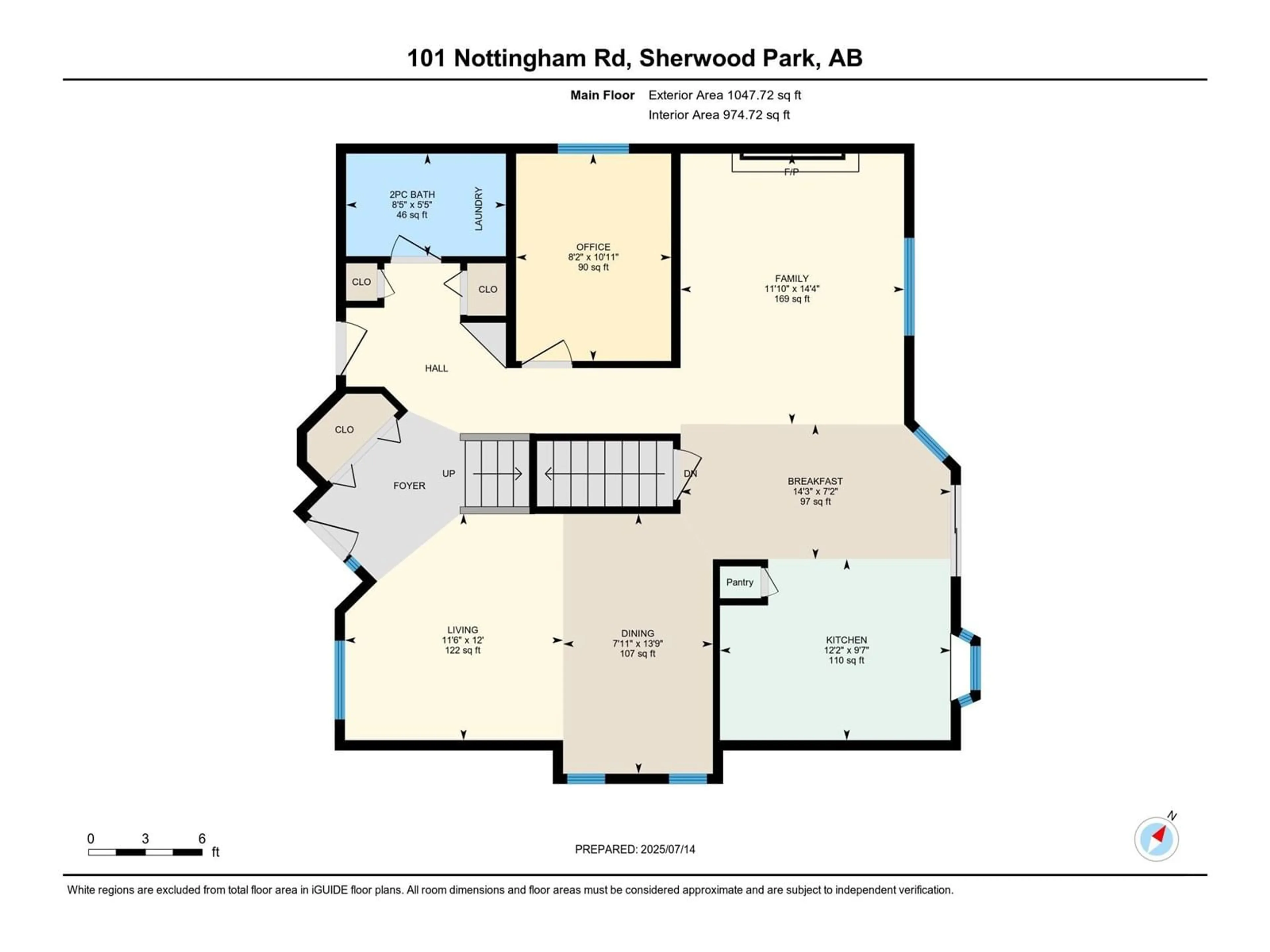 Floor plan for 101 NOTTINGHAM RD, Sherwood Park Alberta T8A5M5