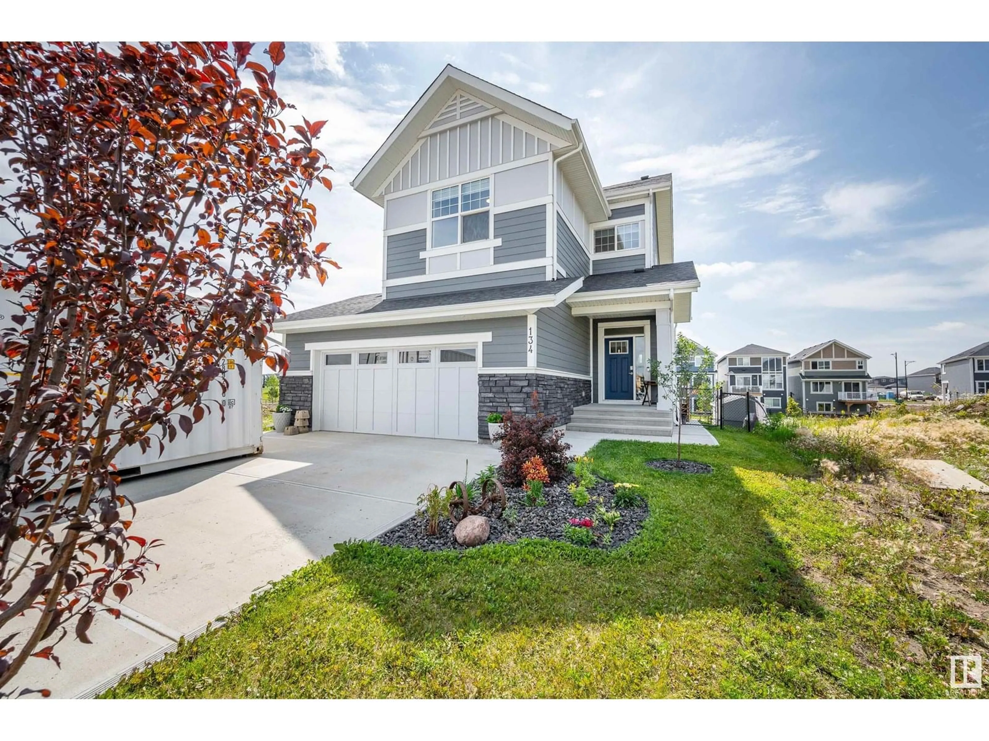Home with vinyl exterior material, street for 134 EDGEWATER CI, Leduc Alberta T9E1K5