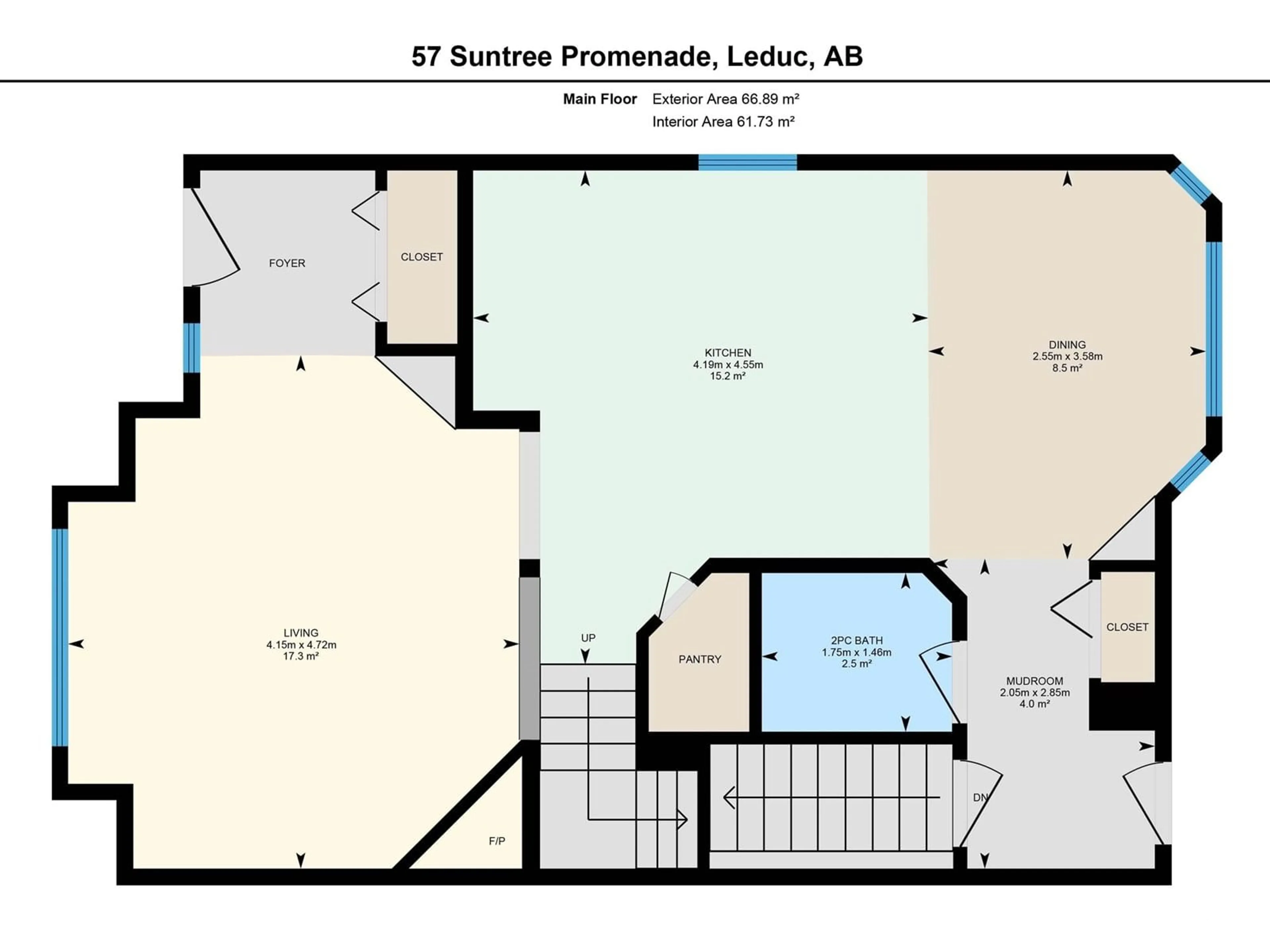 Floor plan for PM - 57 SUNTREE, Leduc Alberta T9E8R8