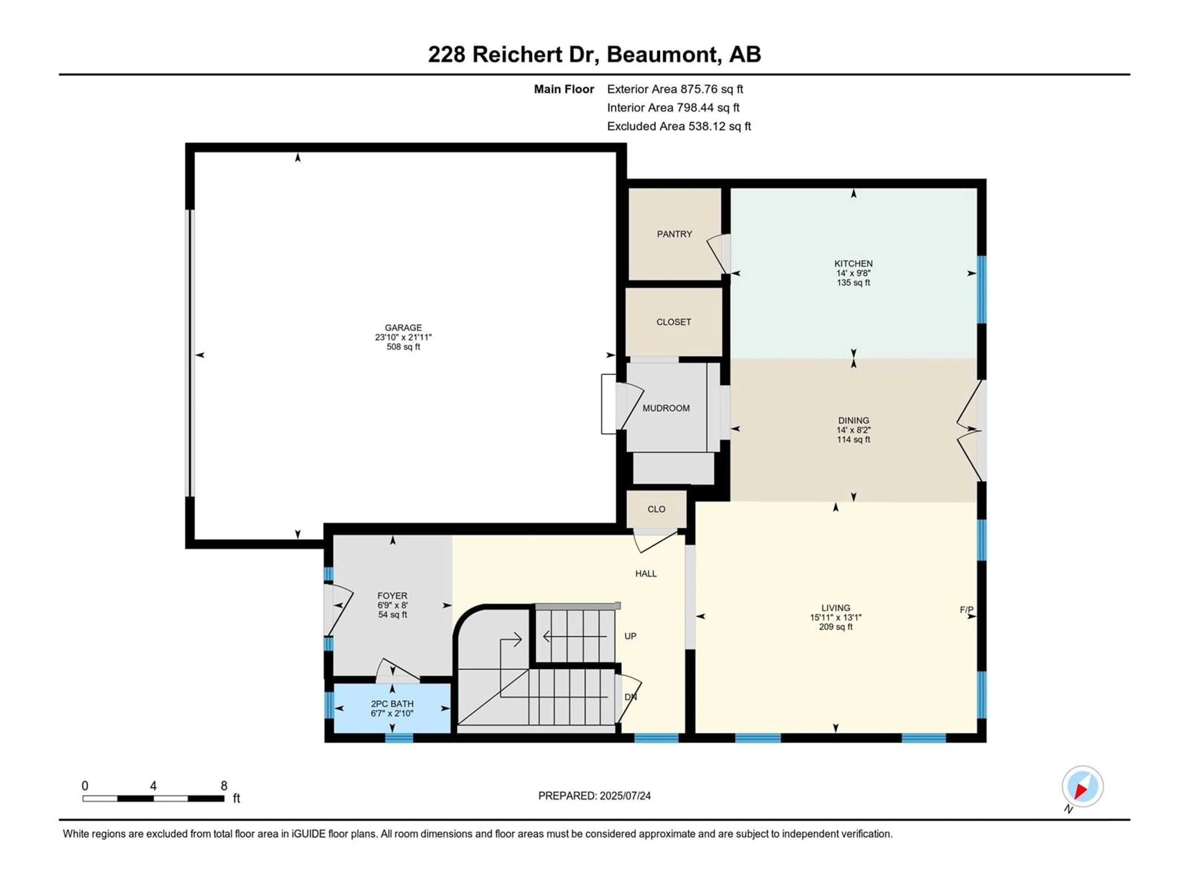 Floor plan for 228 REICHERT DRIVE, Beaumont Alberta T4X1Z4