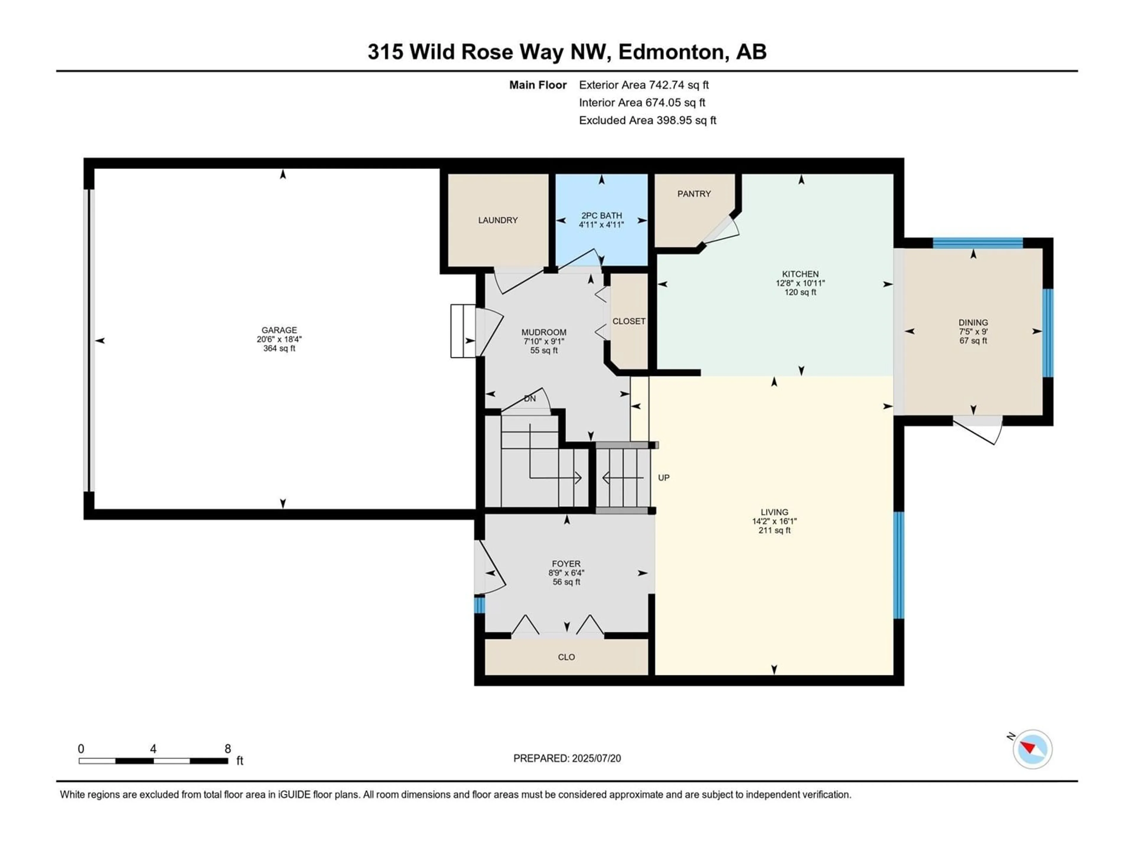 Floor plan for 315 WILD ROSE WY, Edmonton Alberta T6T1M7