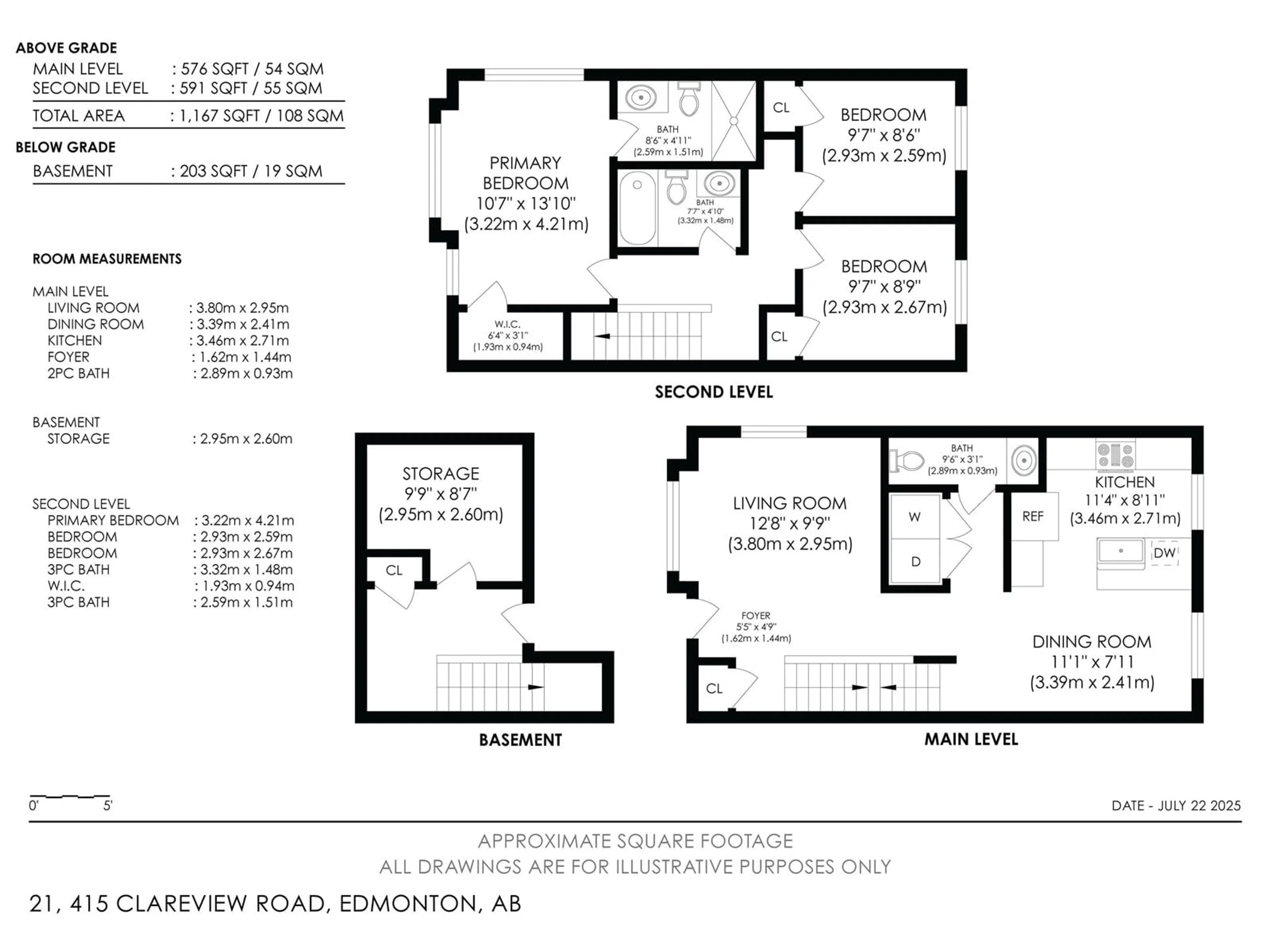 Floor plan for #21 - 415 CLAREVIEW RD, Edmonton Alberta T5A0Z6