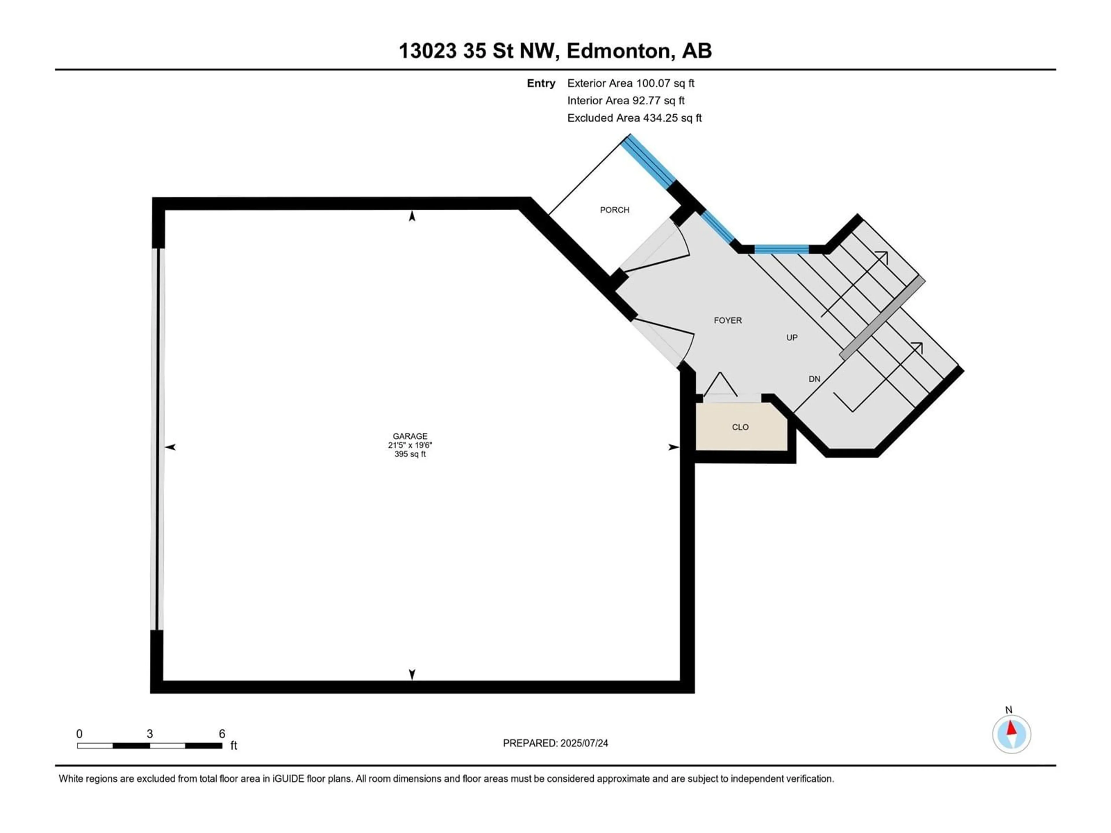 Floor plan for NW - 13023 35 ST, Edmonton Alberta T5A5C8