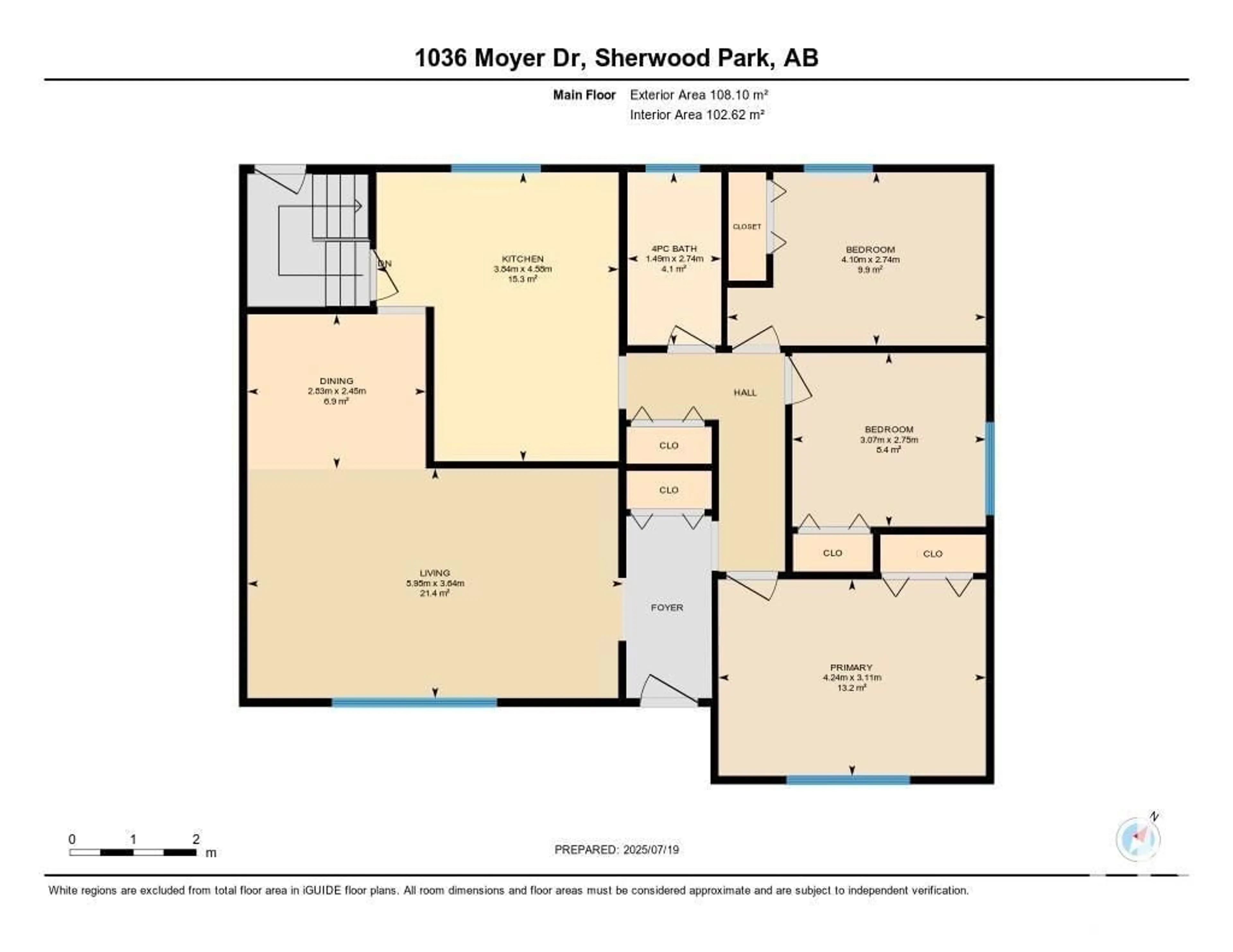 Floor plan for 1036 MOYER DR, Sherwood Park Alberta T8A1E6