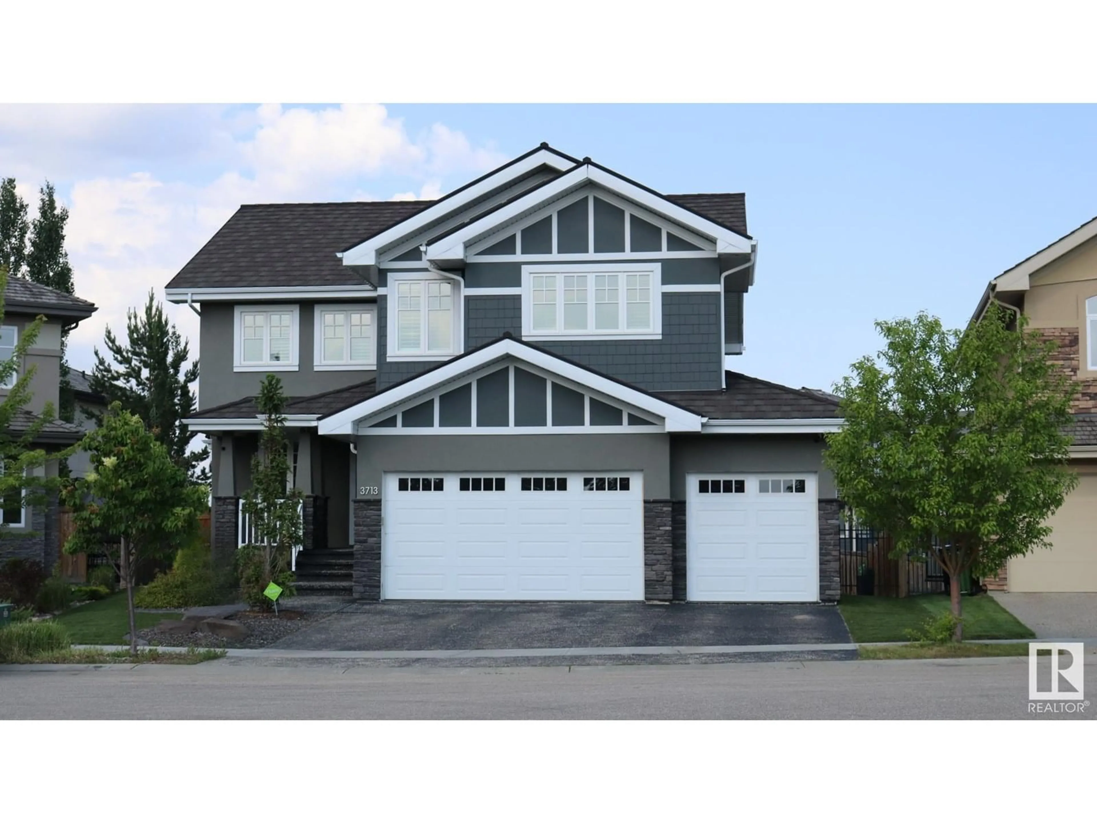 Home with vinyl exterior material, street for 3713 CAMERON HEIGHTS PL, Edmonton Alberta T6M0R1