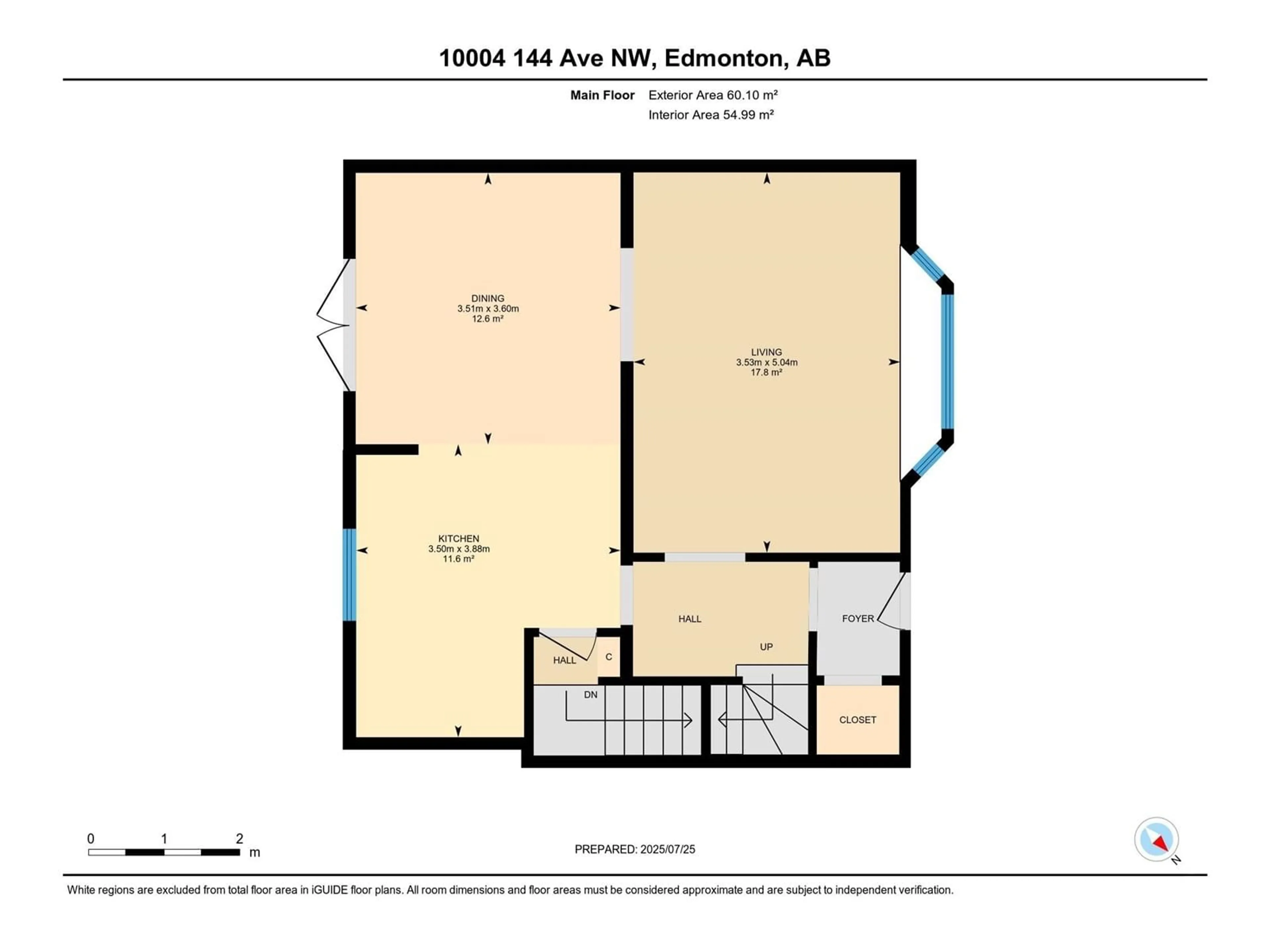 Floor plan for 144 AV NW, Edmonton Alberta T5E6M5