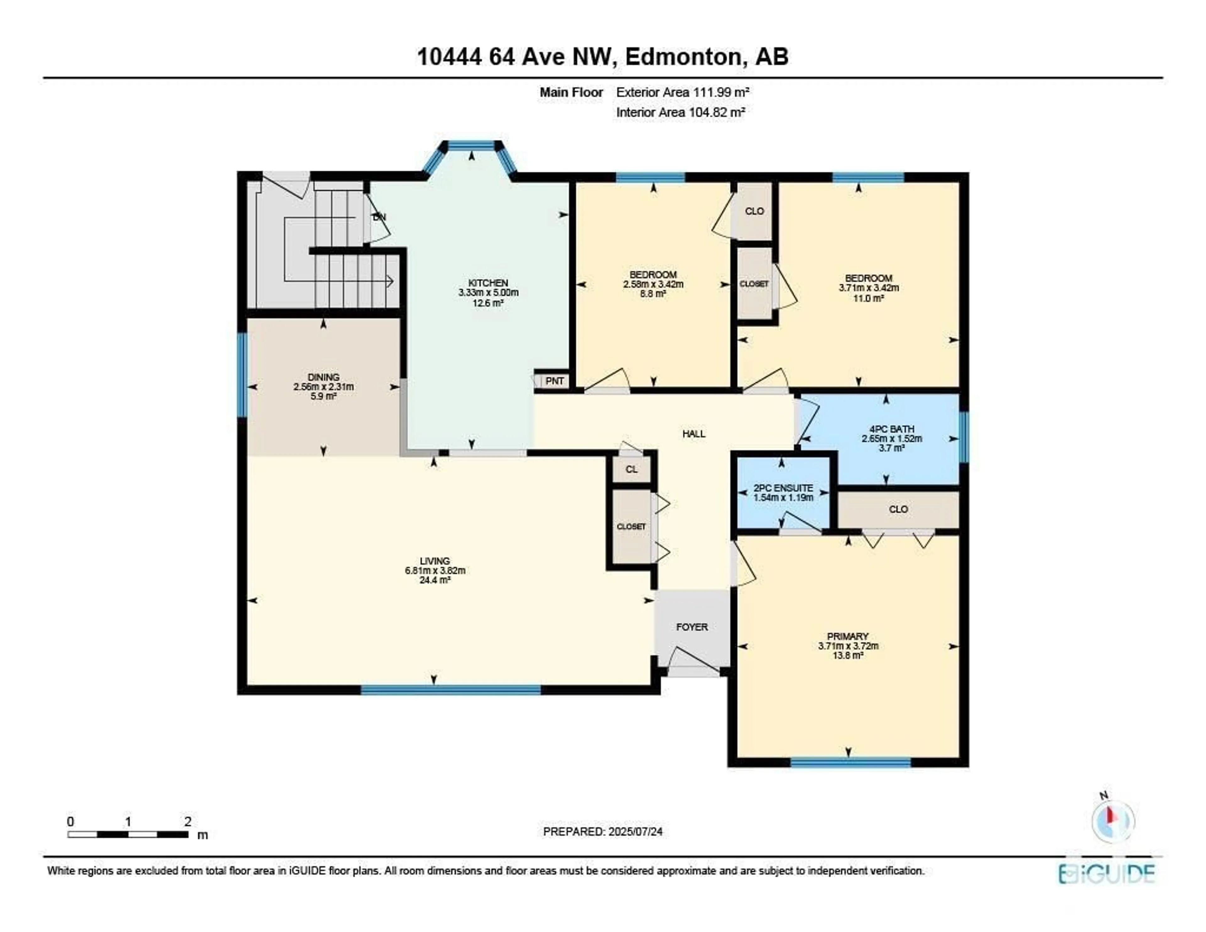 Floor plan for 10444 64 AV, Edmonton Alberta T6H1S7