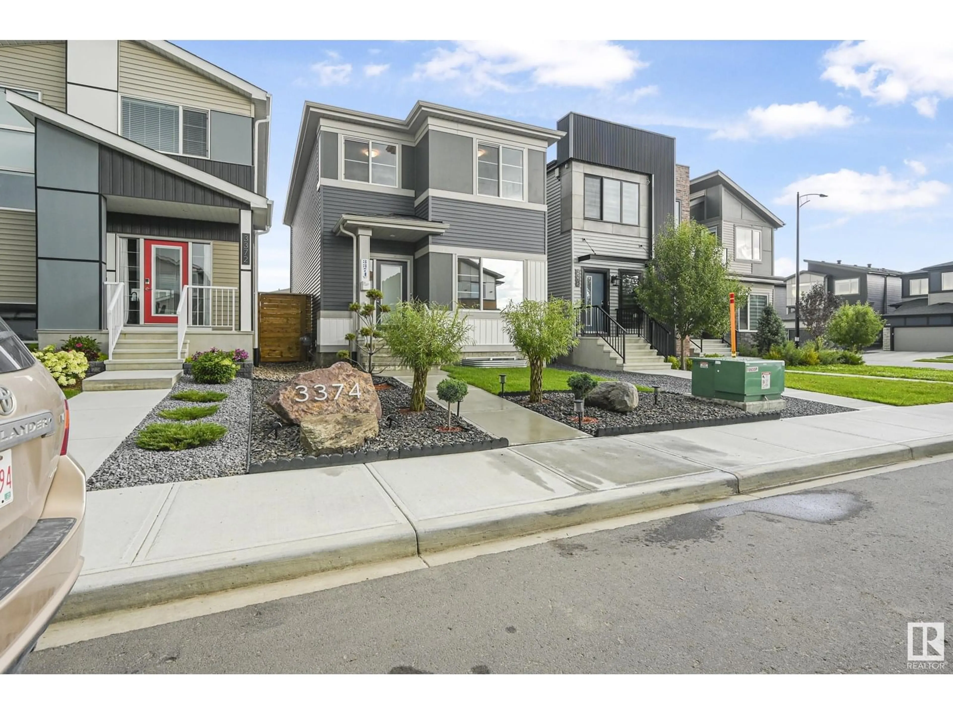 Home with vinyl exterior material, street for SW - 3374 KULAY WY, Edmonton Alberta T6W4Z4