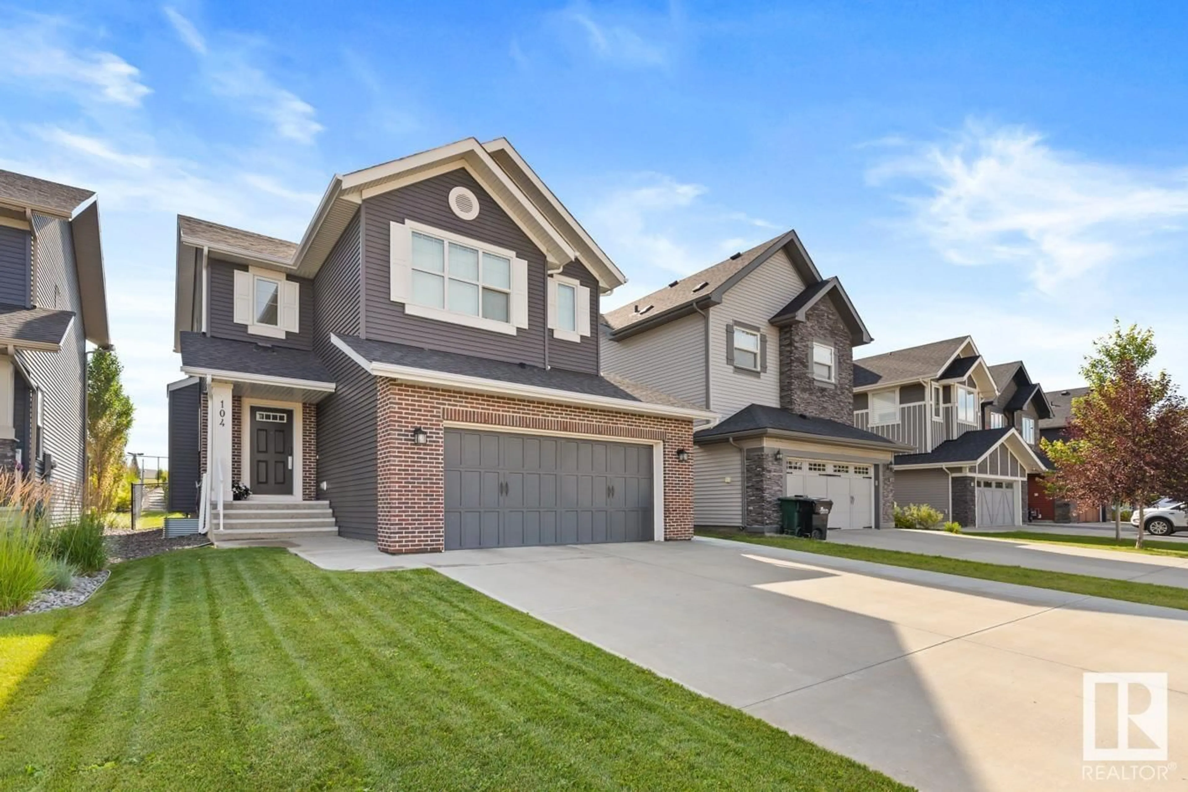 Home with brick exterior material, street for 104 ALDRIDGE CR, Sherwood Park Alberta T8H0Y2