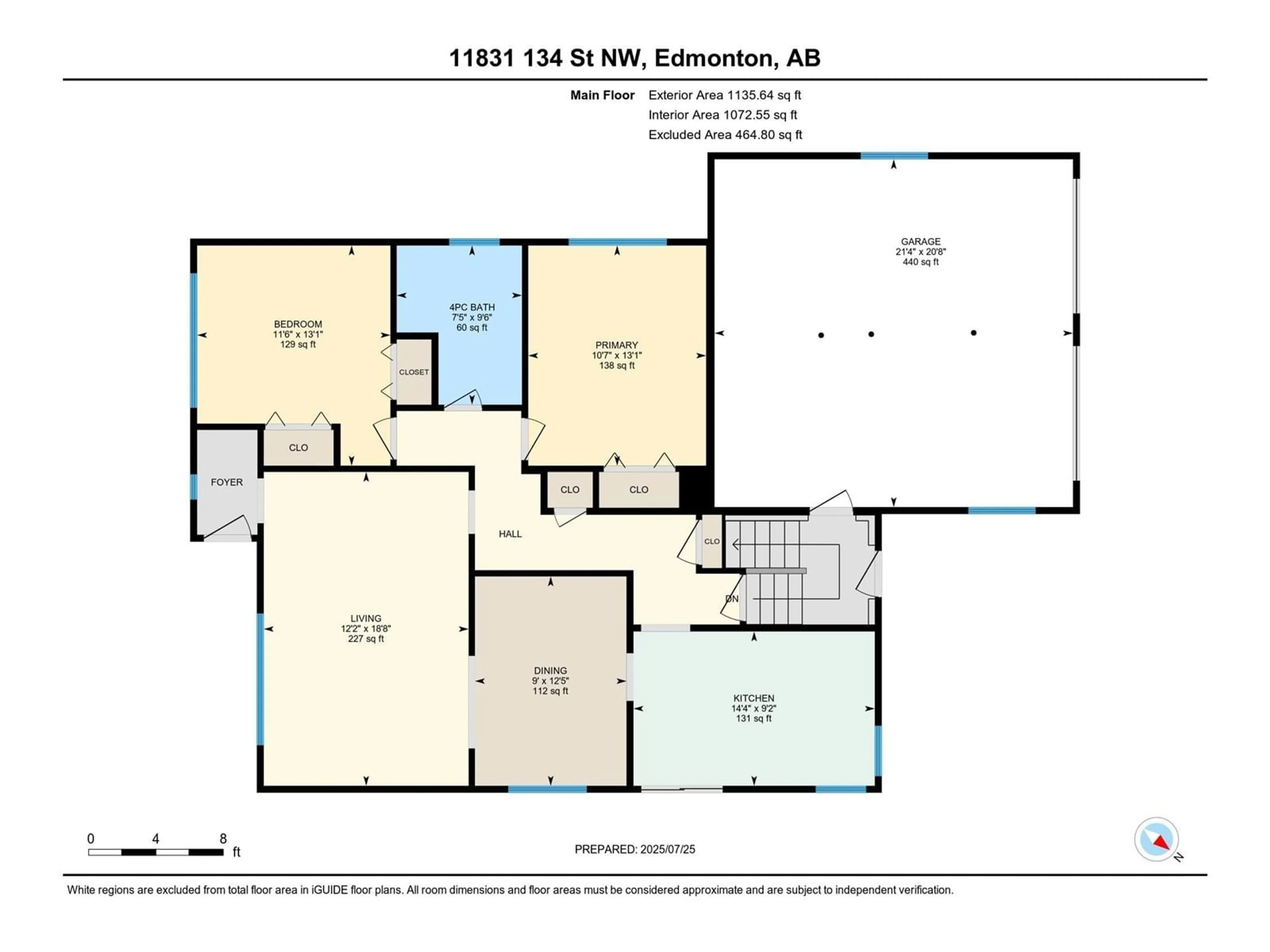Floor plan for NW - 11831 134 ST, Edmonton Alberta T5L1T6