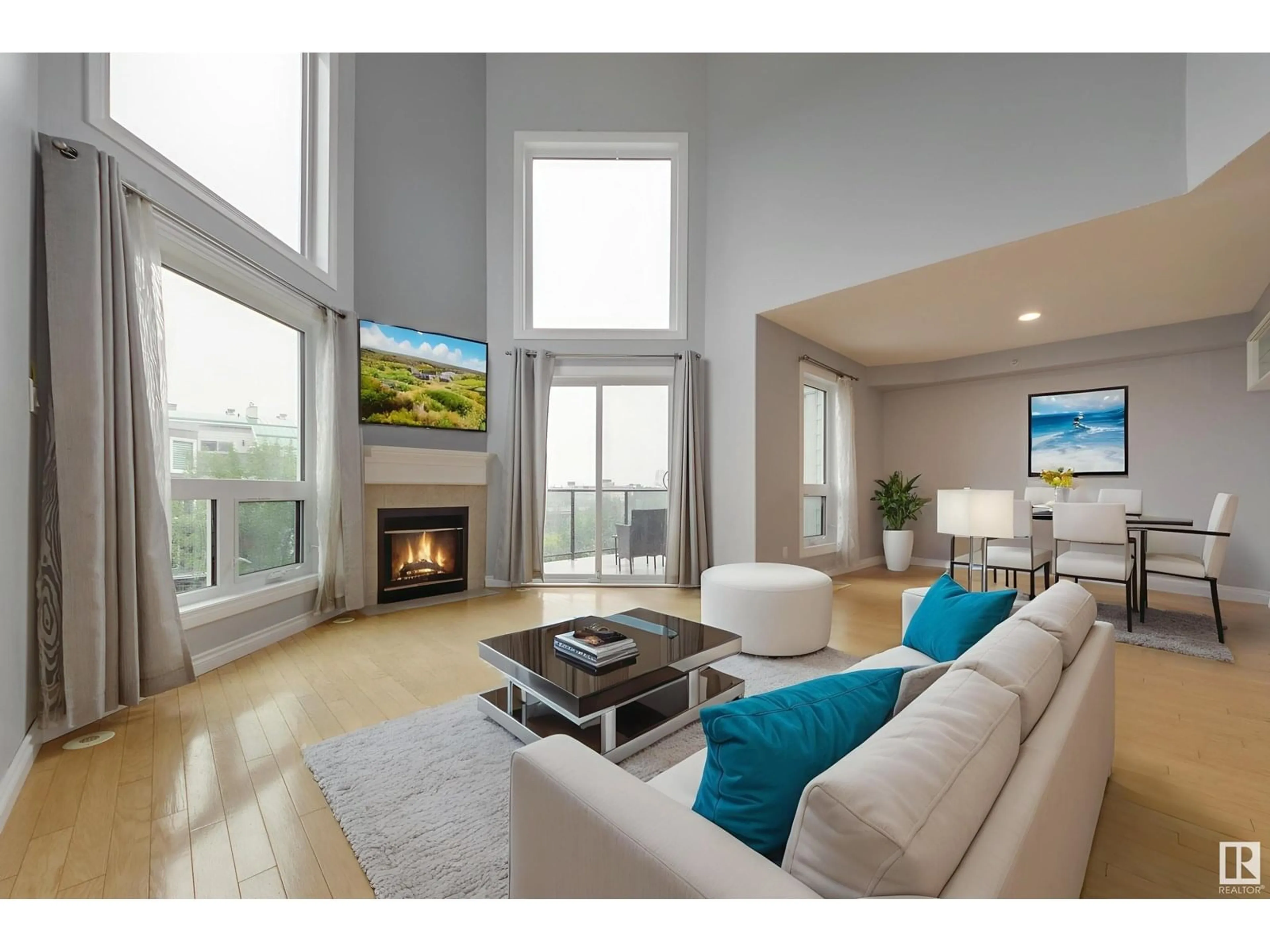 Living room with furniture, wood/laminate floor for #502 - 7905 96 ST, Edmonton Alberta T6C4R3