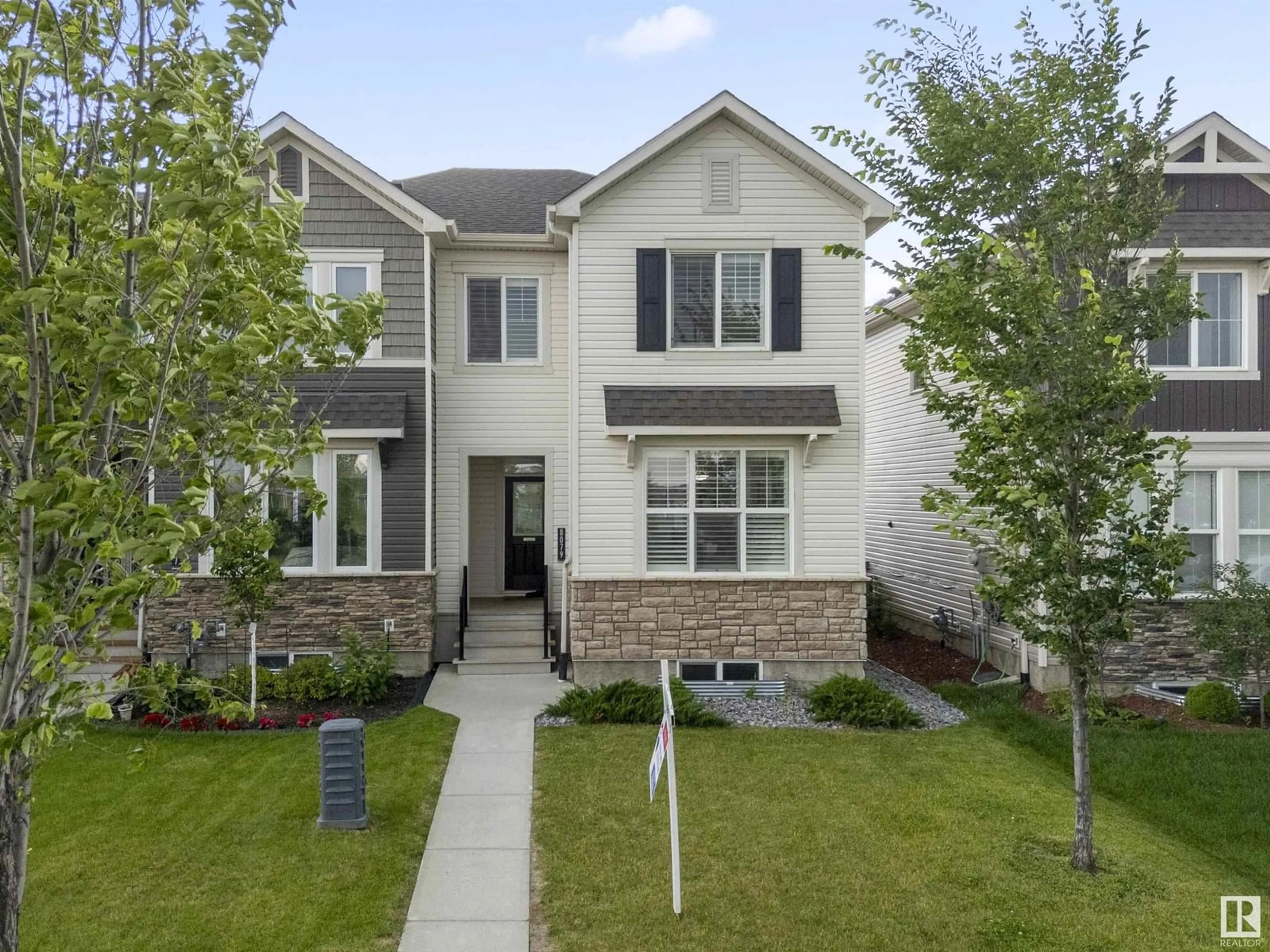 Home with brick exterior material, street for 8079 CHAPPELLE WY, Edmonton Alberta T6W3L7