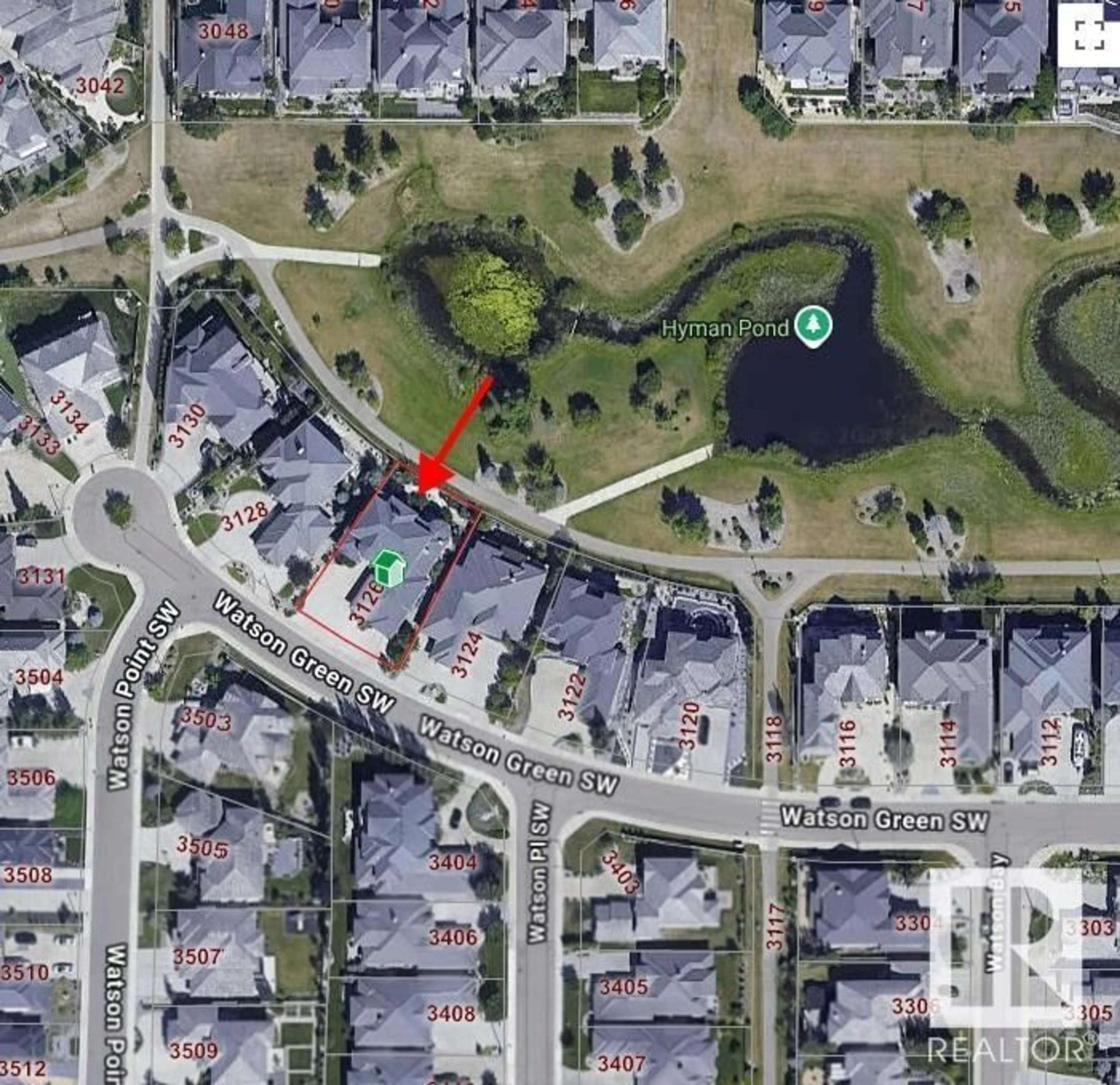 Picture of a map for 3126 WATSON GR, Edmonton Alberta T6W0P3