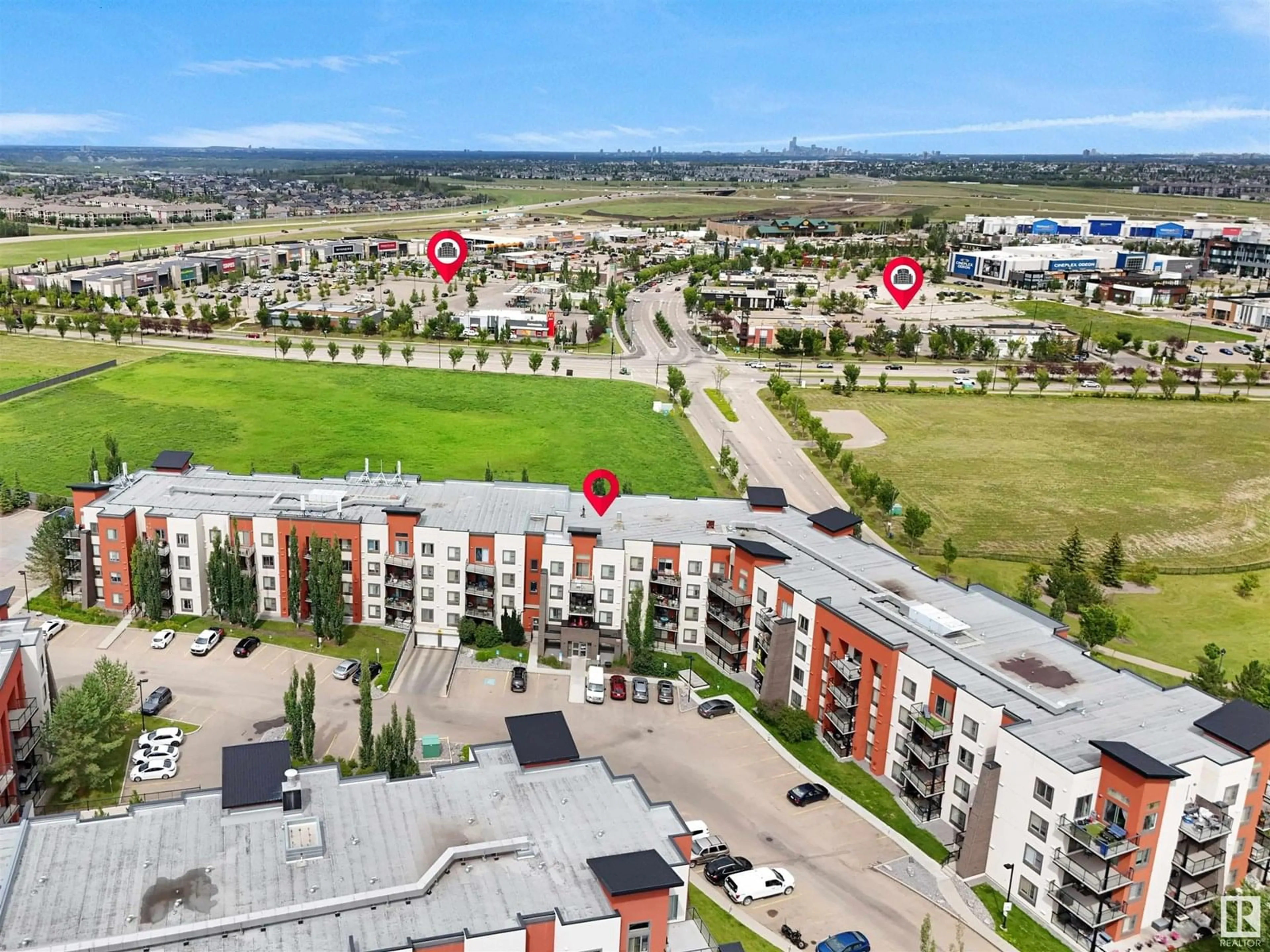 A pic from outside/outdoor area/front of a property/back of a property/a pic from drone, unknown for #416 - 304 AMBLESIDE LINK LI, Edmonton Alberta T6W0V2