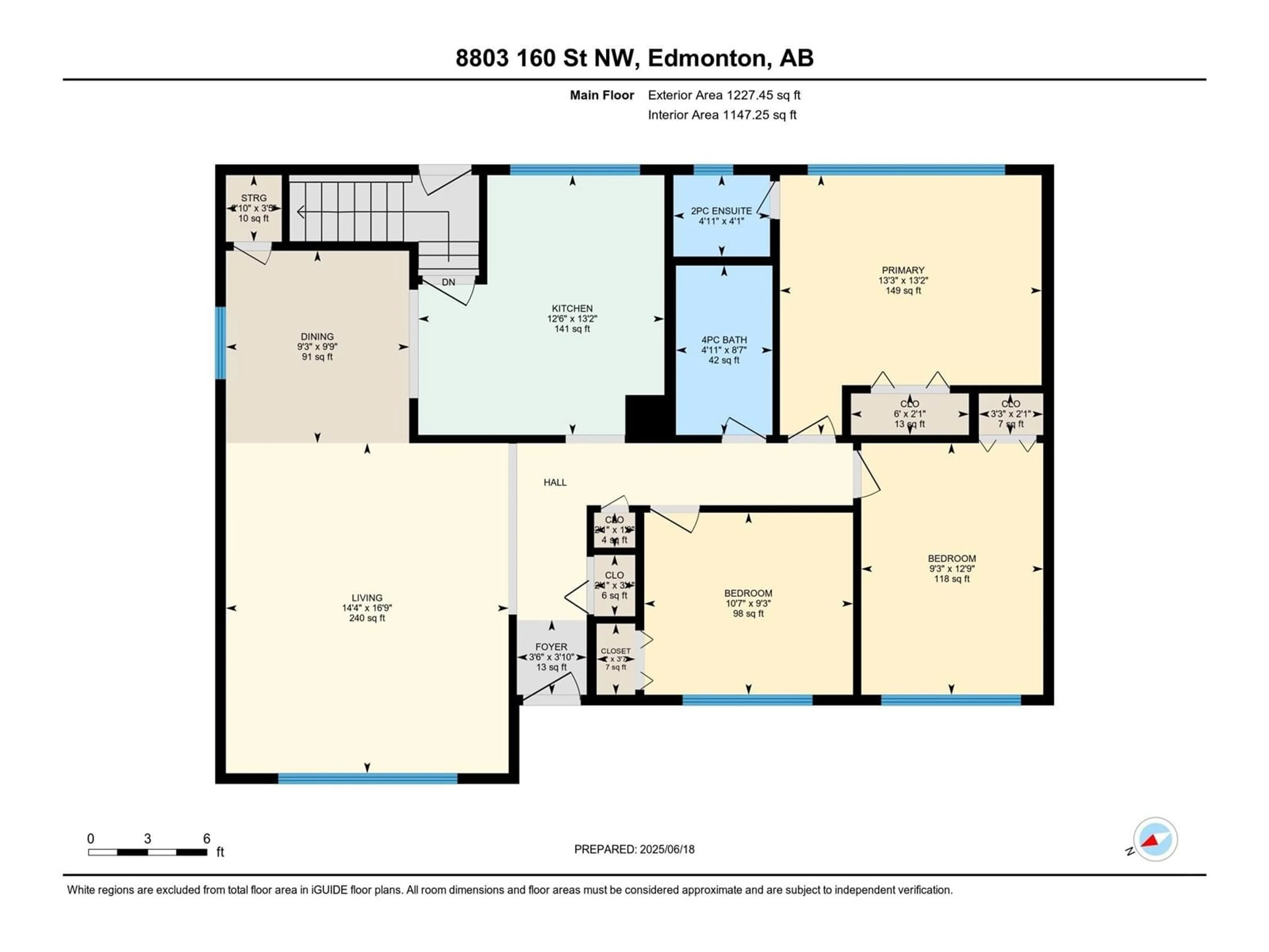 Floor plan for 8803 160 ST, Edmonton Alberta T5R2H6