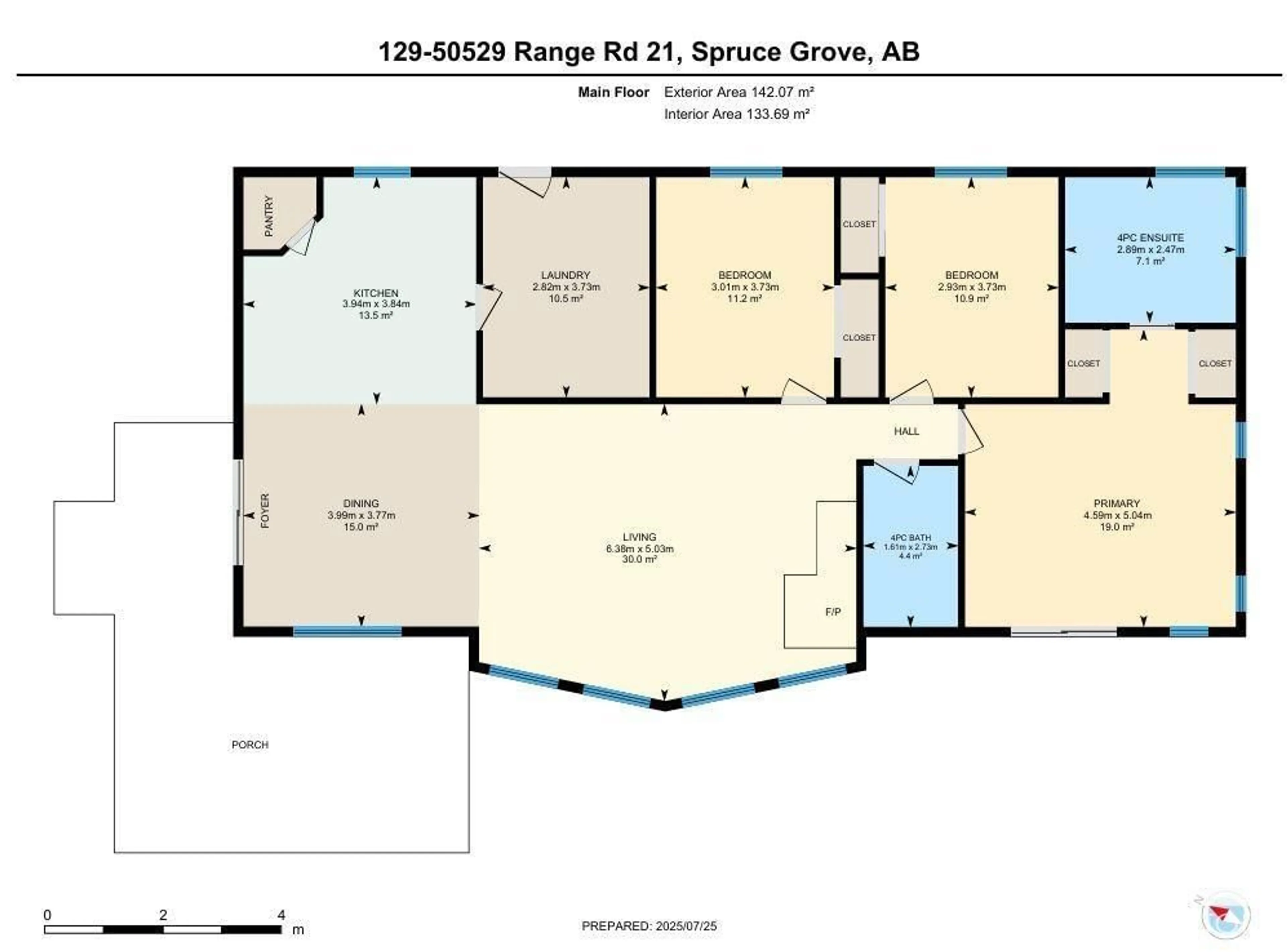 Floor plan for 21 - 129 50529 RR, Rural Parkland County Alberta T7Y2N4