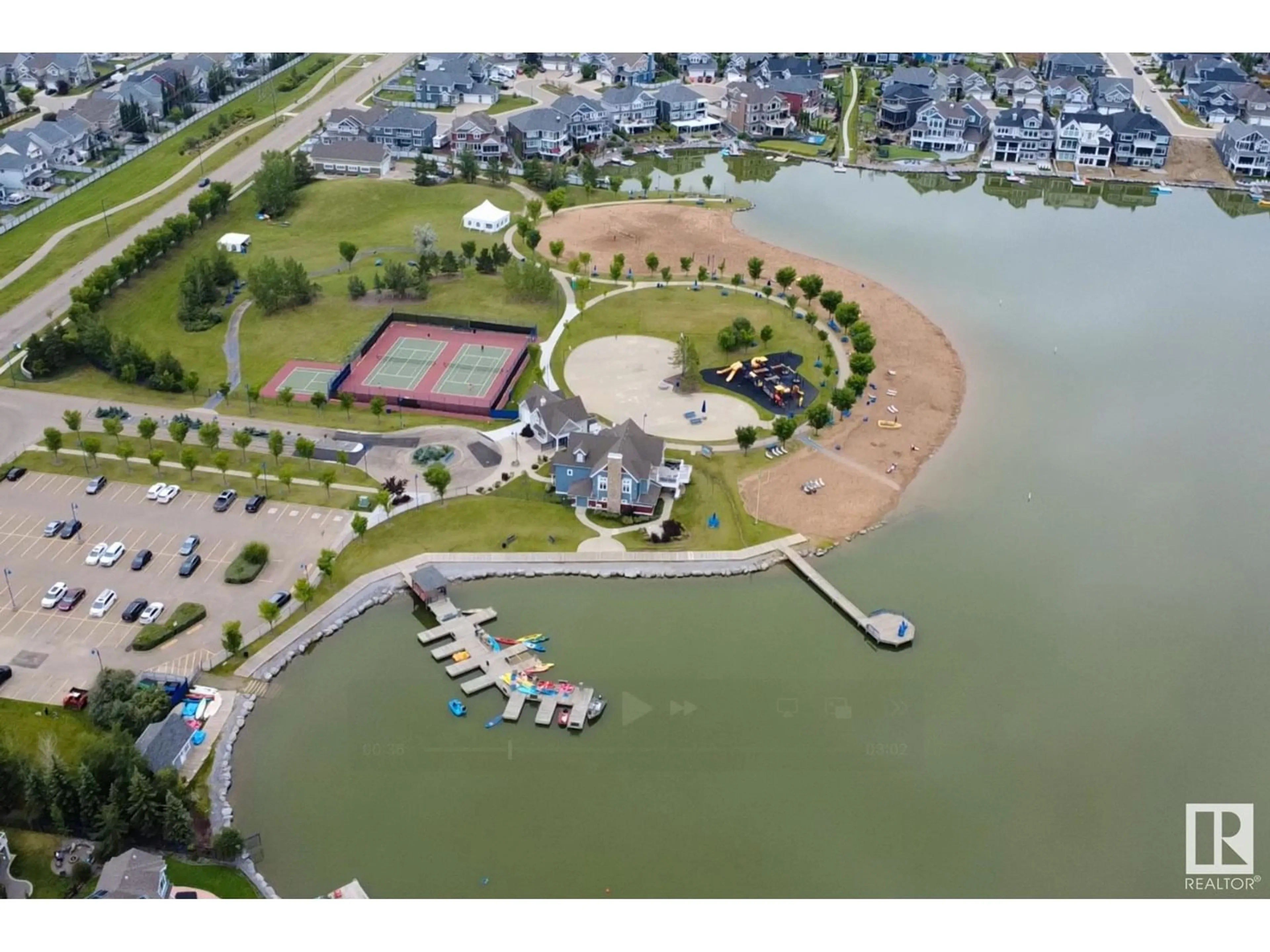 A pic from outside/outdoor area/front of a property/back of a property/a pic from drone, water/lake/river/ocean view for 446 SPARLING CO, Edmonton Alberta T6X1G9