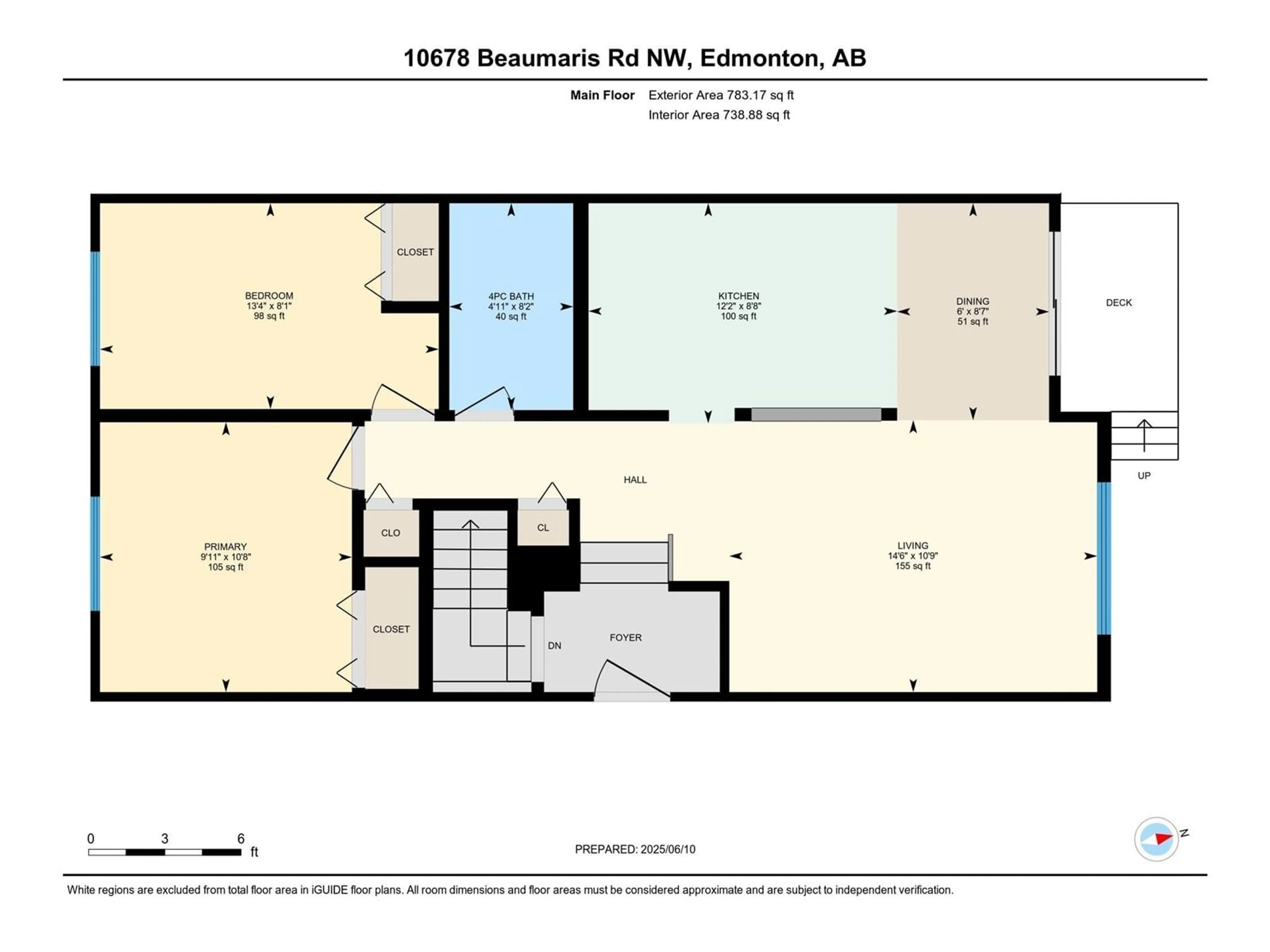 Floor plan for 10678 BEAUMARIS RD, Edmonton Alberta T5X3N4