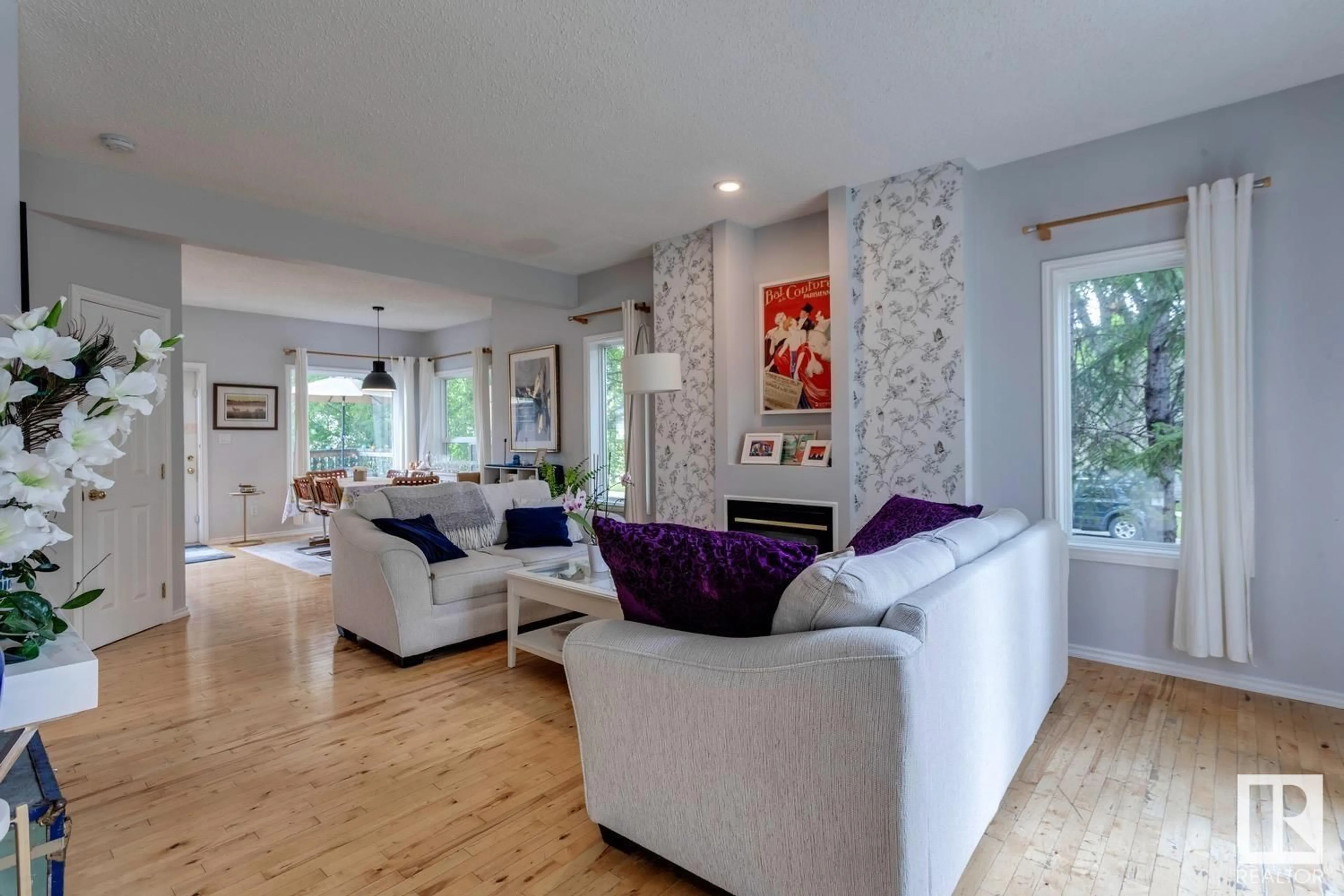 Living room with furniture, unknown for 14602 104 AV, Edmonton Alberta T5N0X4