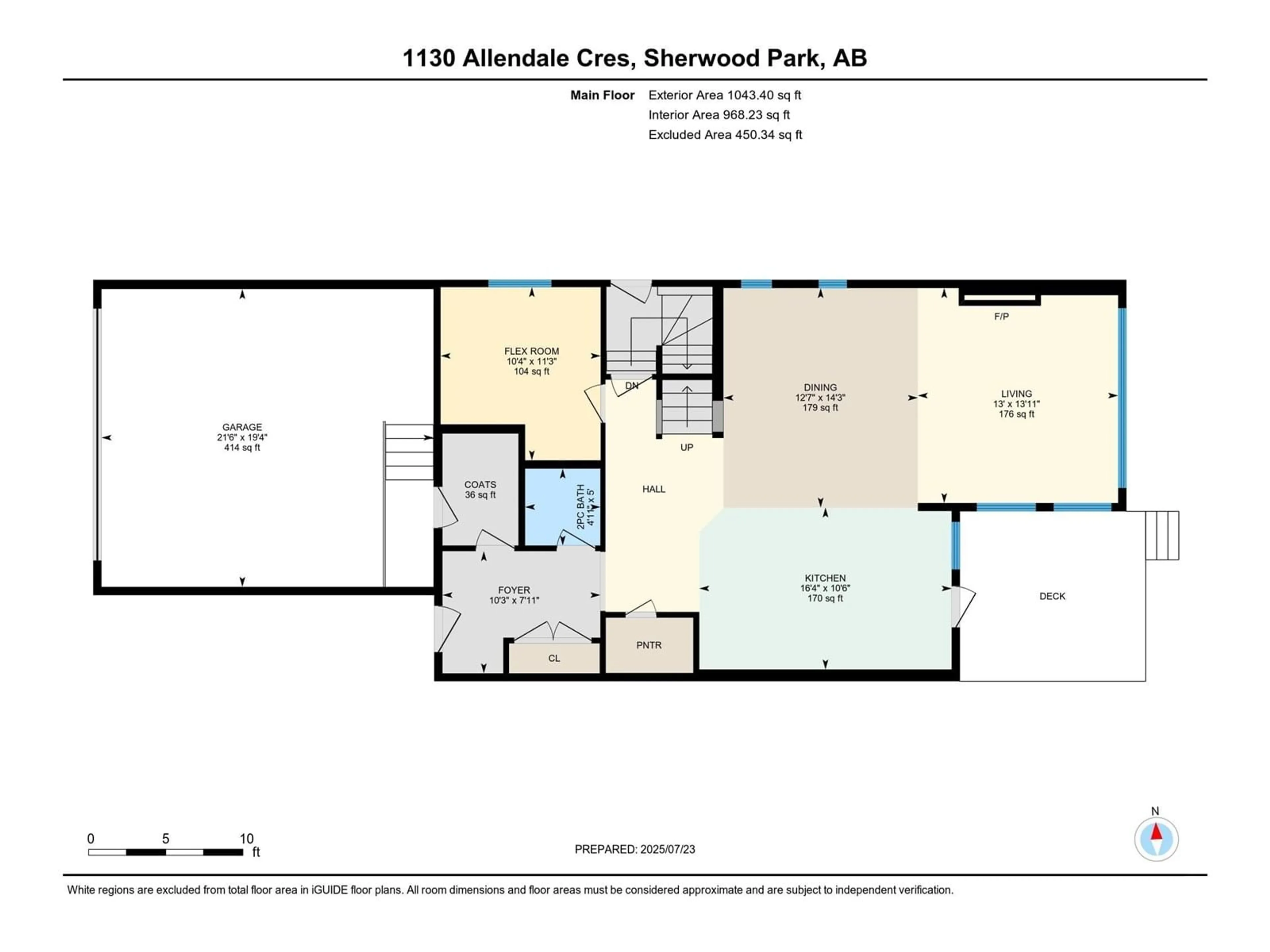 Floor plan for 1130 ALLENDALE CR, Sherwood Park Alberta T8H0X6