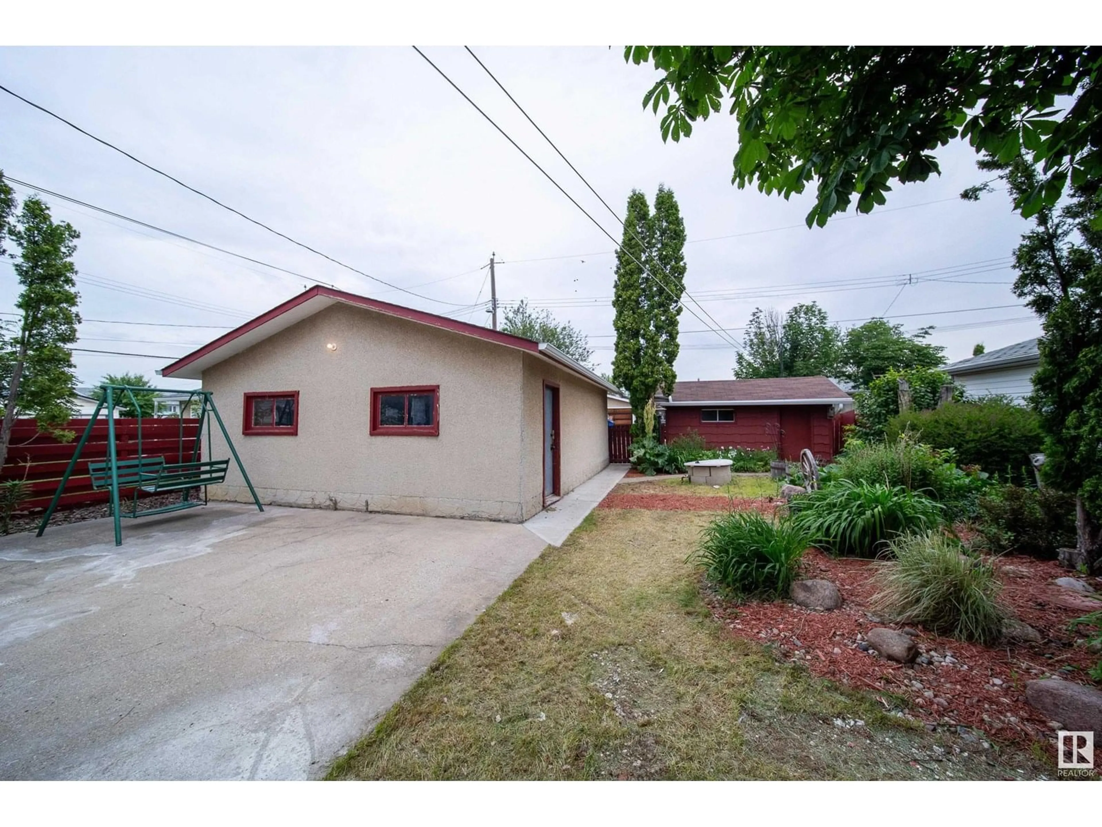 A pic from outside/outdoor area/front of a property/back of a property/a pic from drone, street for 6708 132 AV, Edmonton Alberta T5C2A5