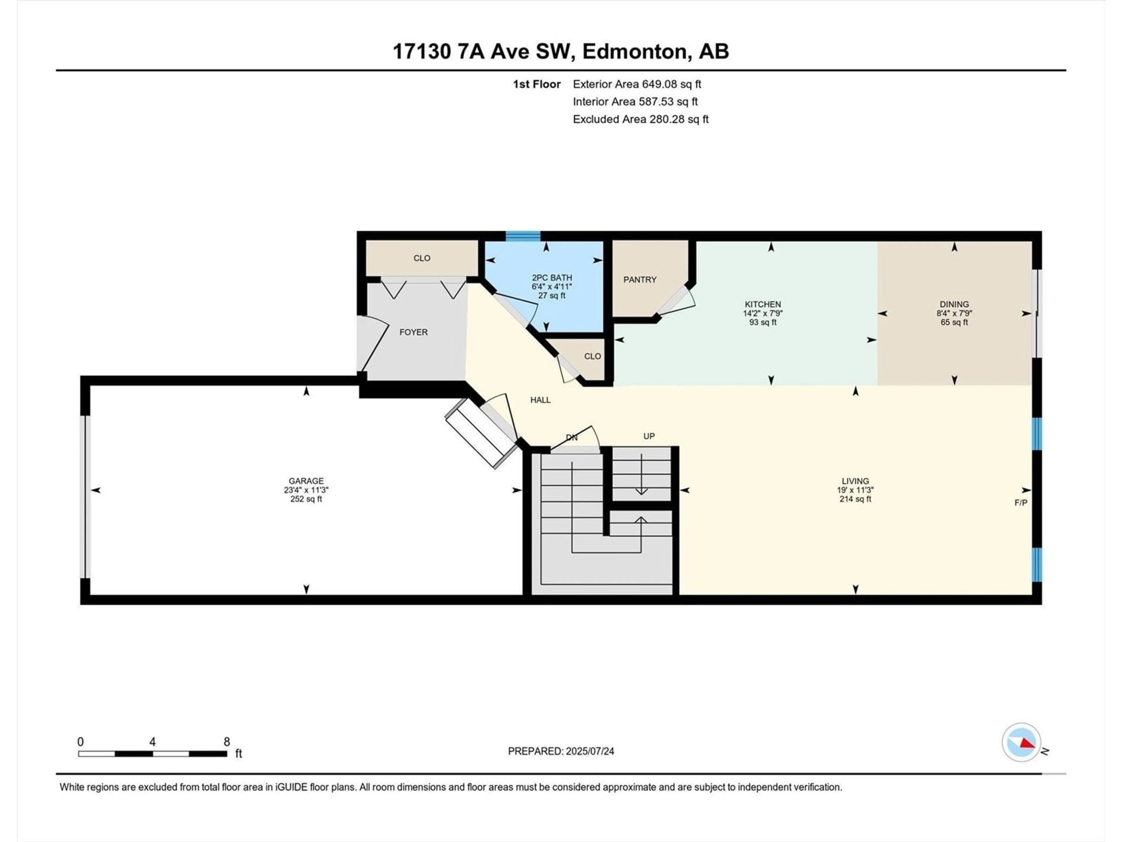 Floor plan for 17130 7A AV, Edmonton Alberta T6W0M5