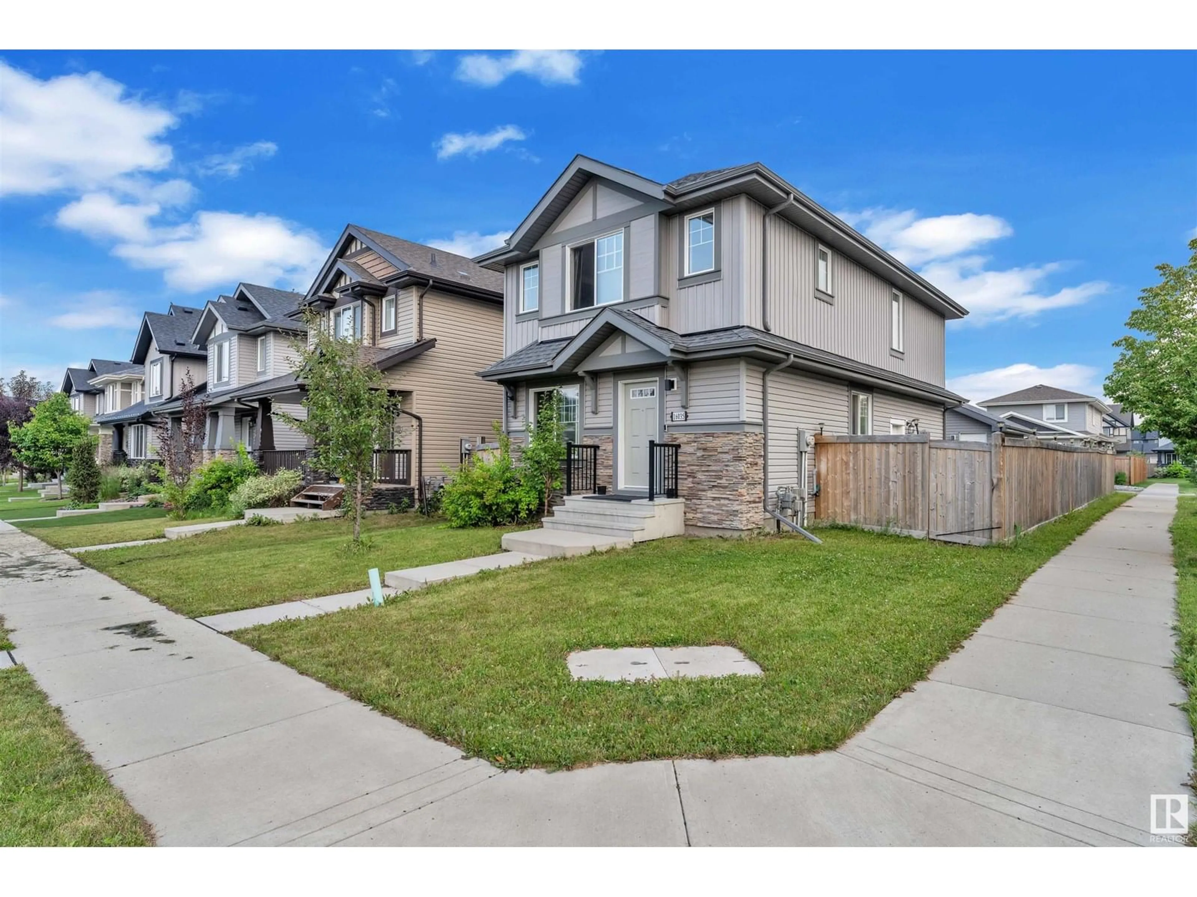 A pic from outside/outdoor area/front of a property/back of a property/a pic from drone, street for 16035 12 AV, Edmonton Alberta T6W2W6