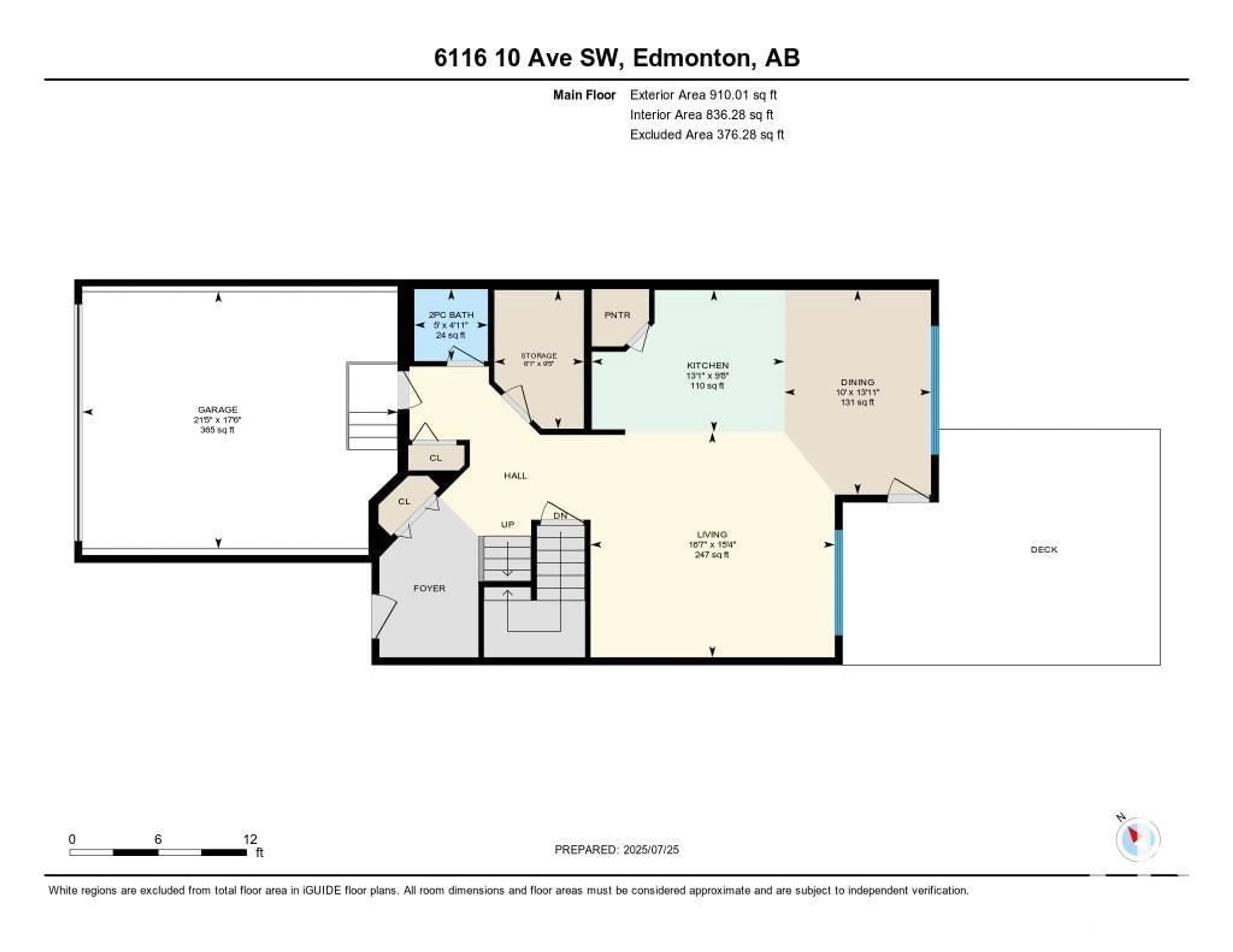 Floor plan for 6116 10 AV, Edmonton Alberta T6X0M3