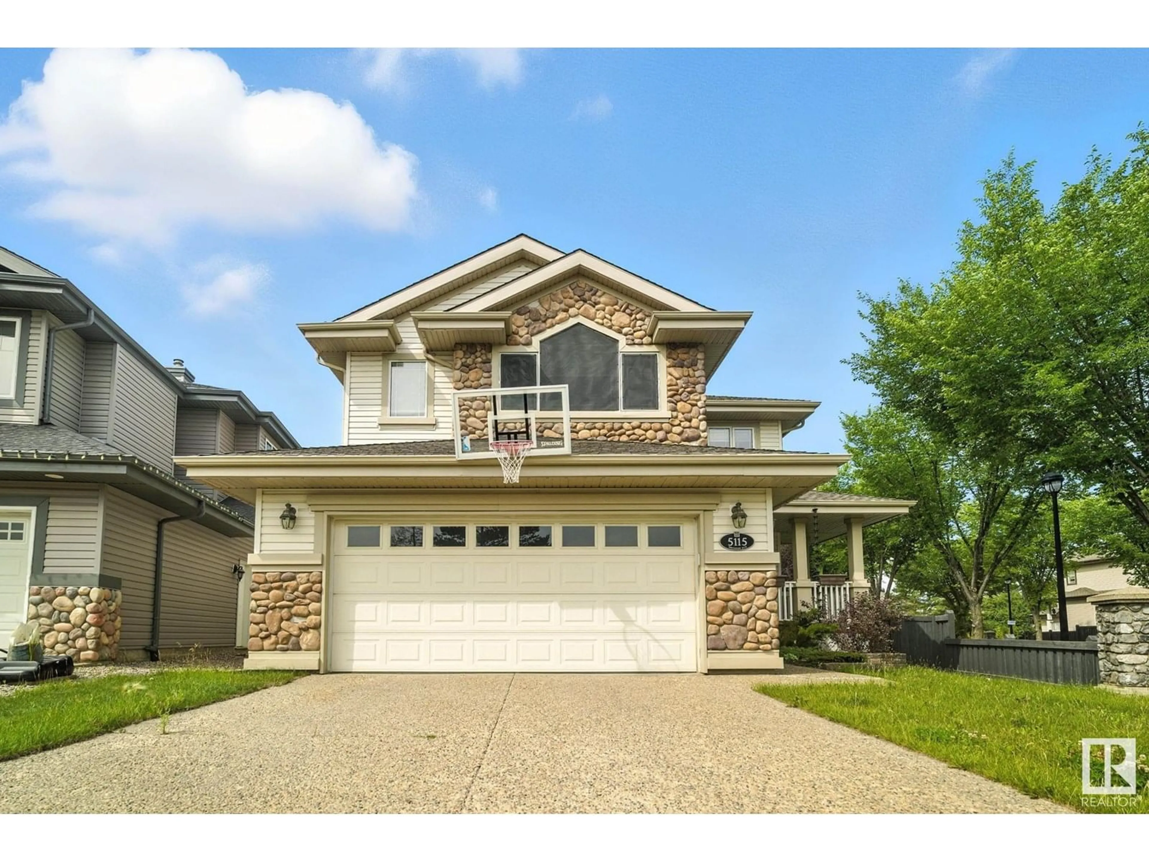 Home with vinyl exterior material, street for 5115 TERWILLEGAR BV, Edmonton Alberta T6R3P1