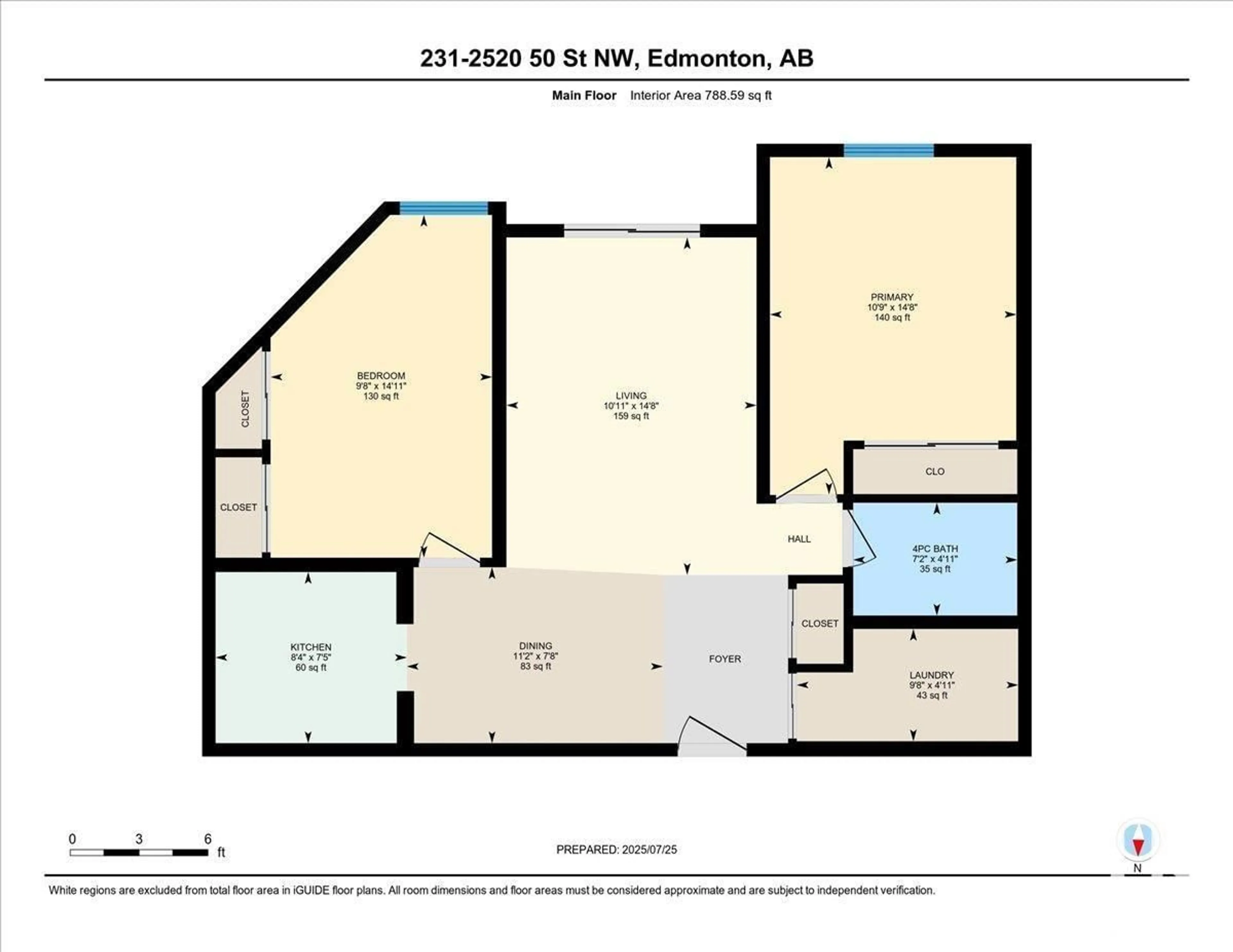 Floor plan for #231 - 2520 50 ST, Edmonton Alberta T6L7A8