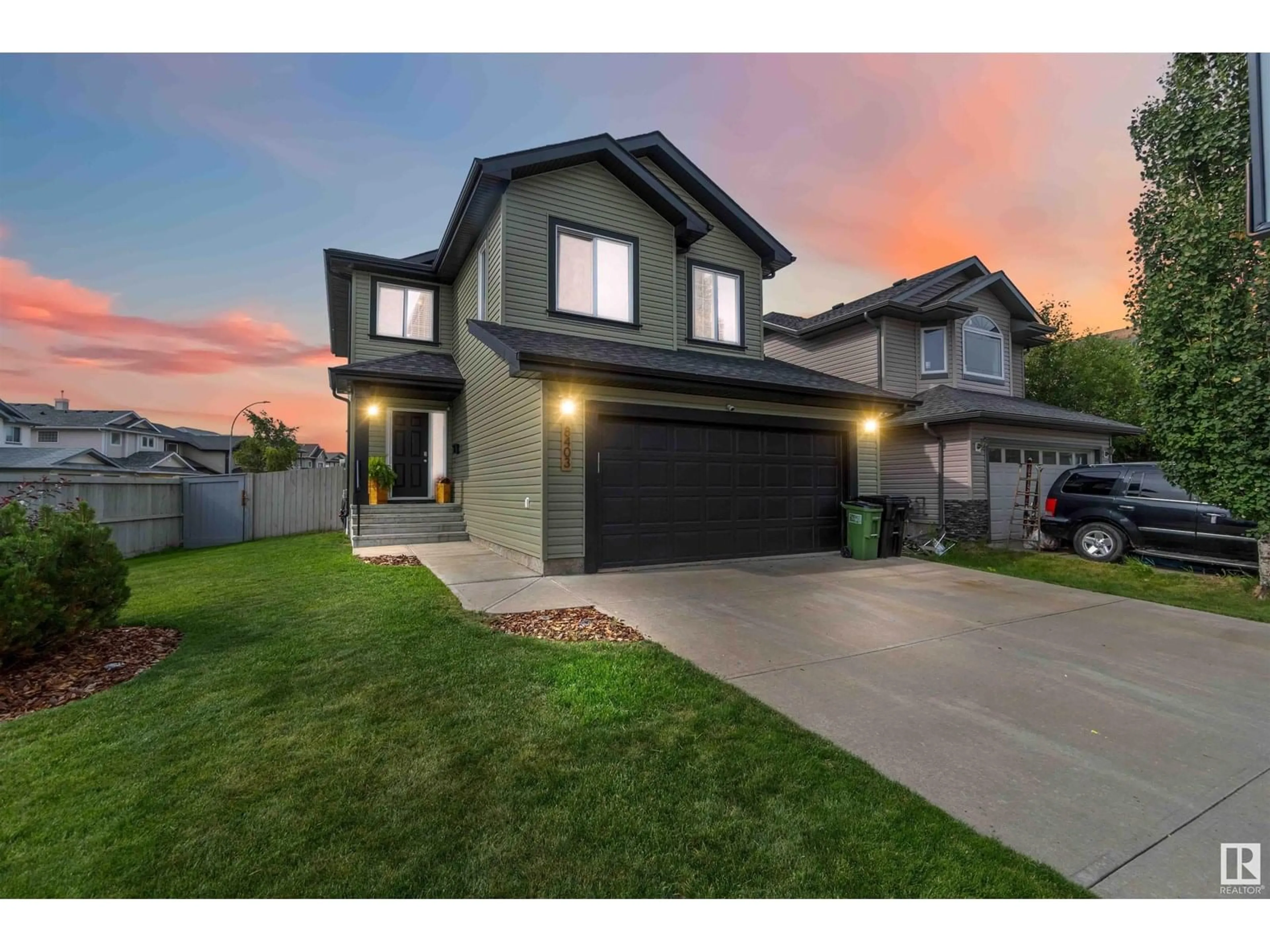 Home with brick exterior material, street for 8403 179 AV, Edmonton Alberta T5Z0C3