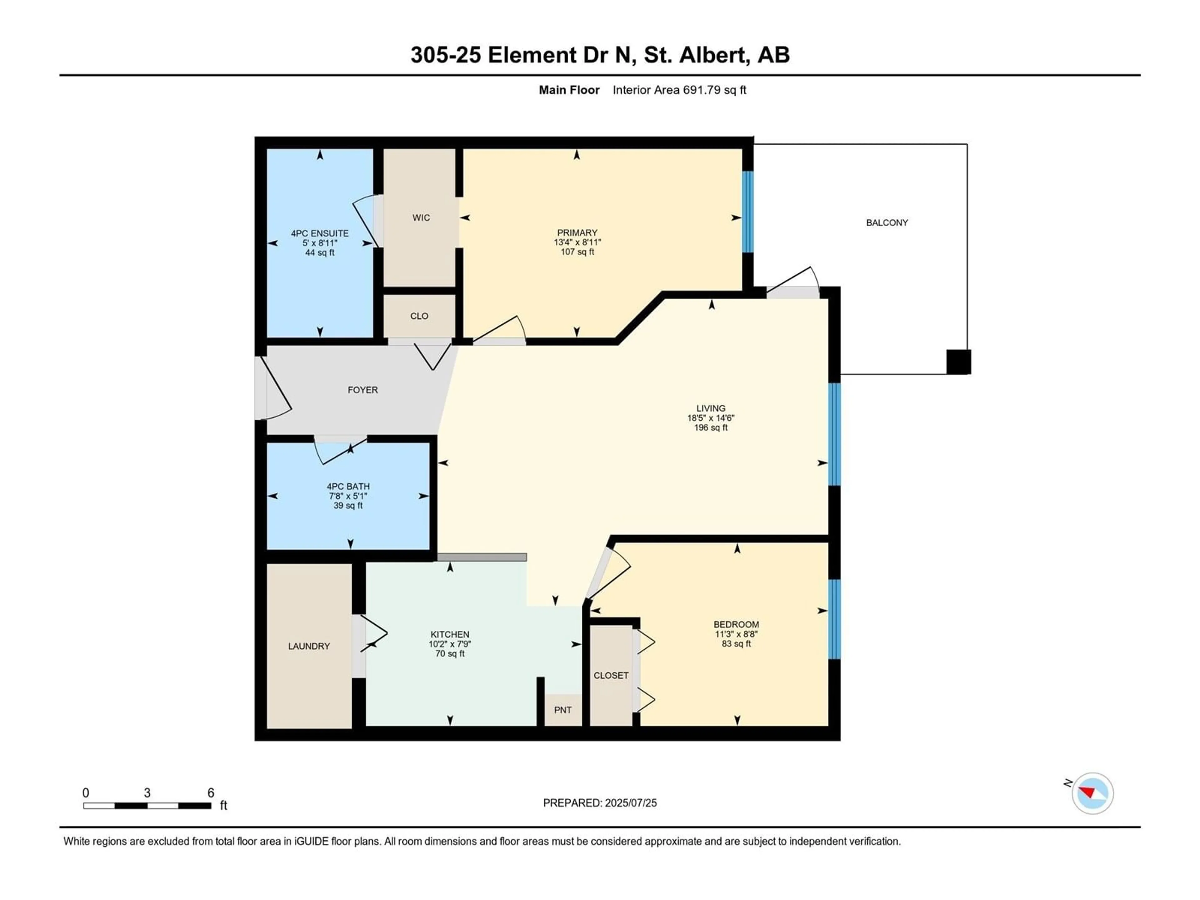 Floor plan for #305 - 25 ELEMENT DR, St. Albert Alberta T8N7S1